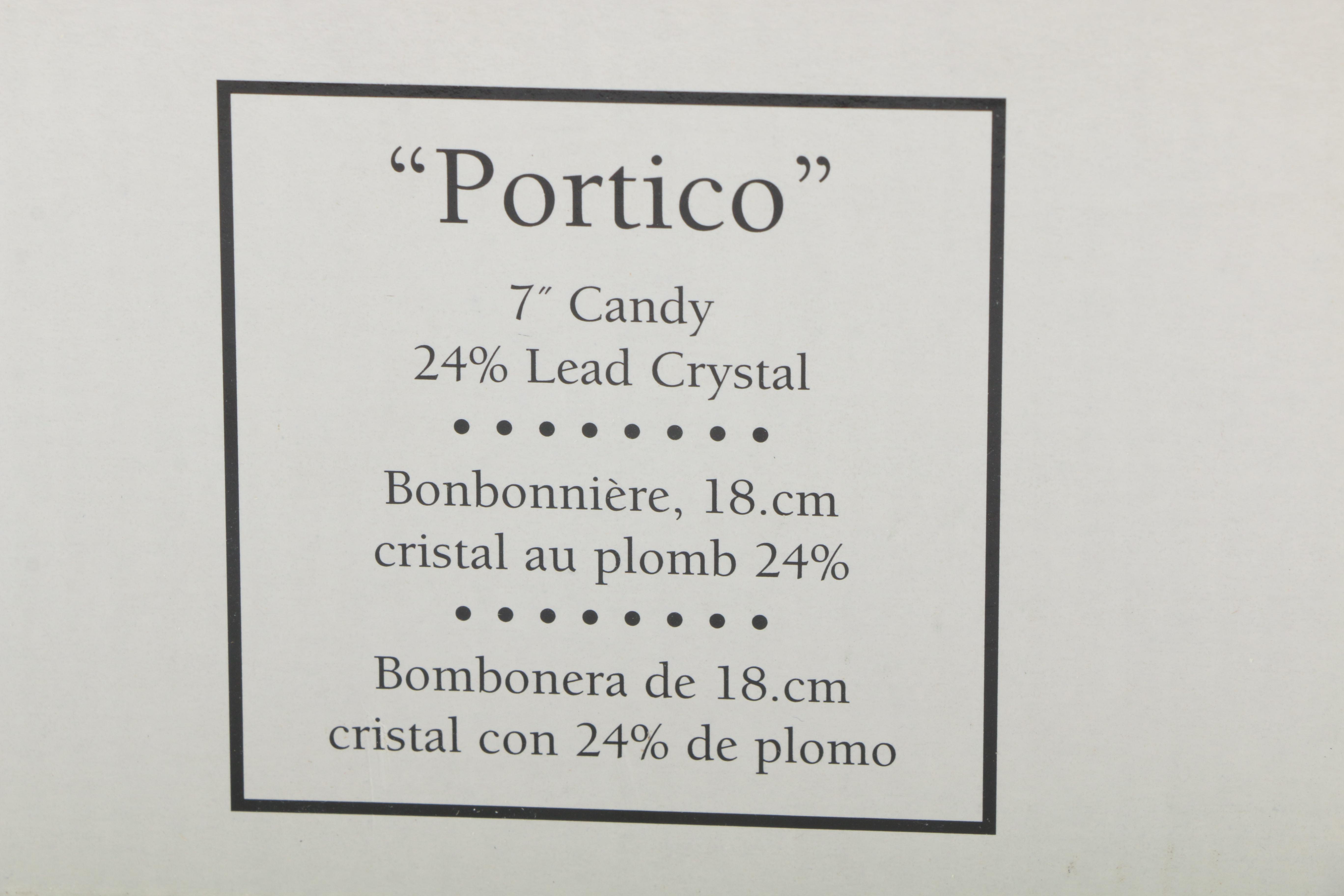 Fifth Avenue Crystal "Portico" Butter Dish and Candy Dish