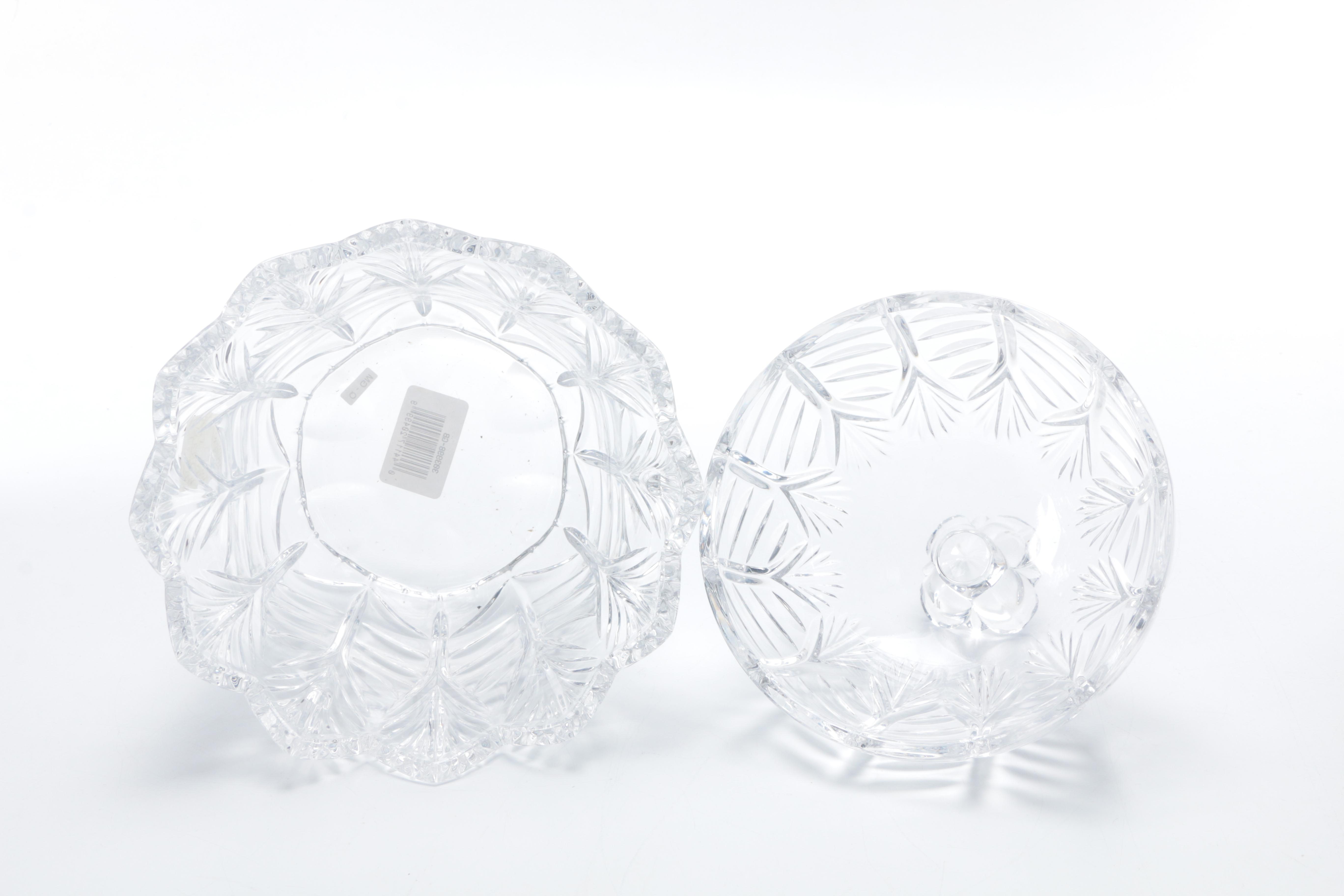 Fifth Avenue Crystal "Portico" Butter Dish and Candy Dish