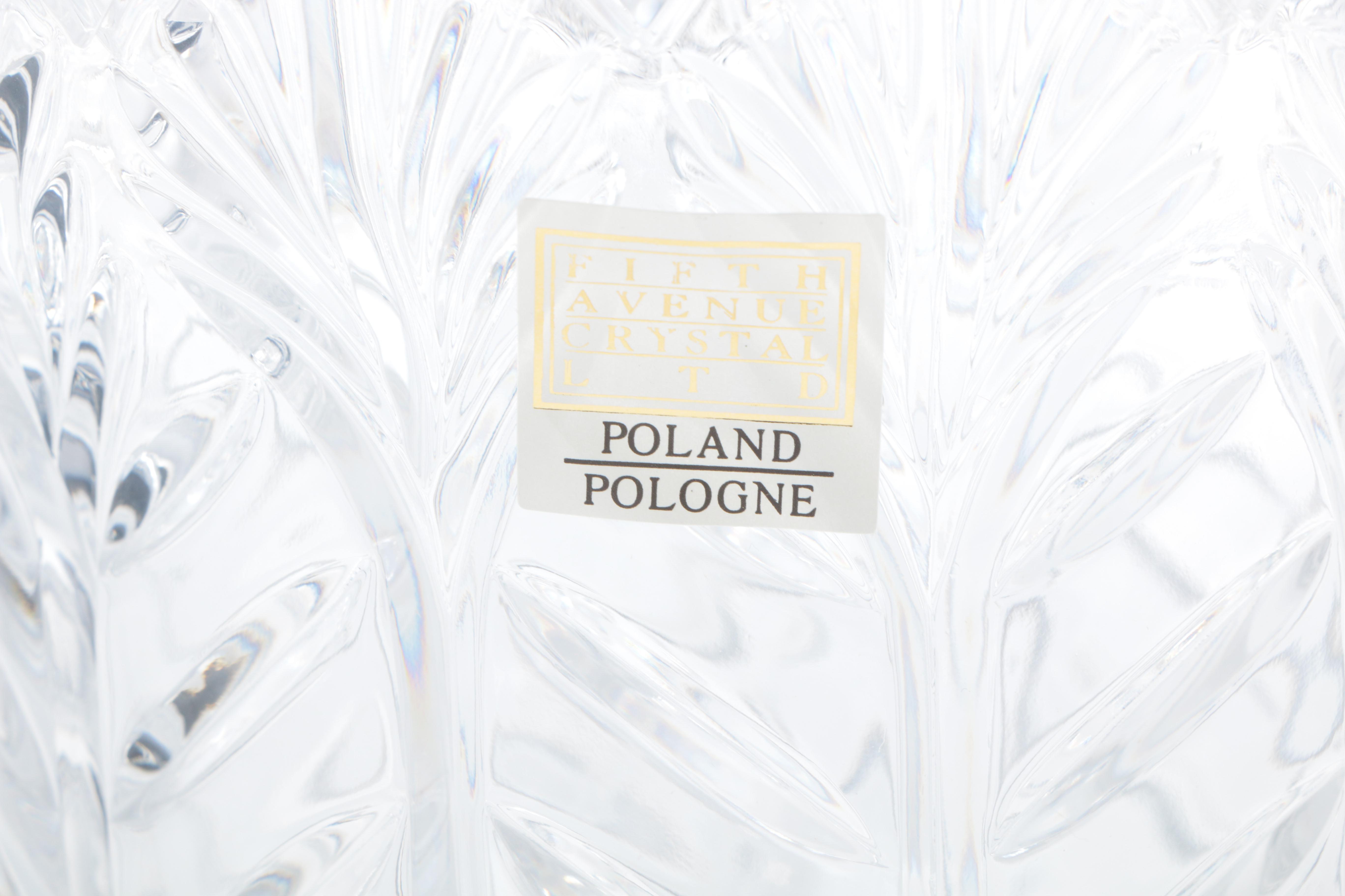 Fifth Avenue Crystal "Portico" Butter Dish and Candy Dish