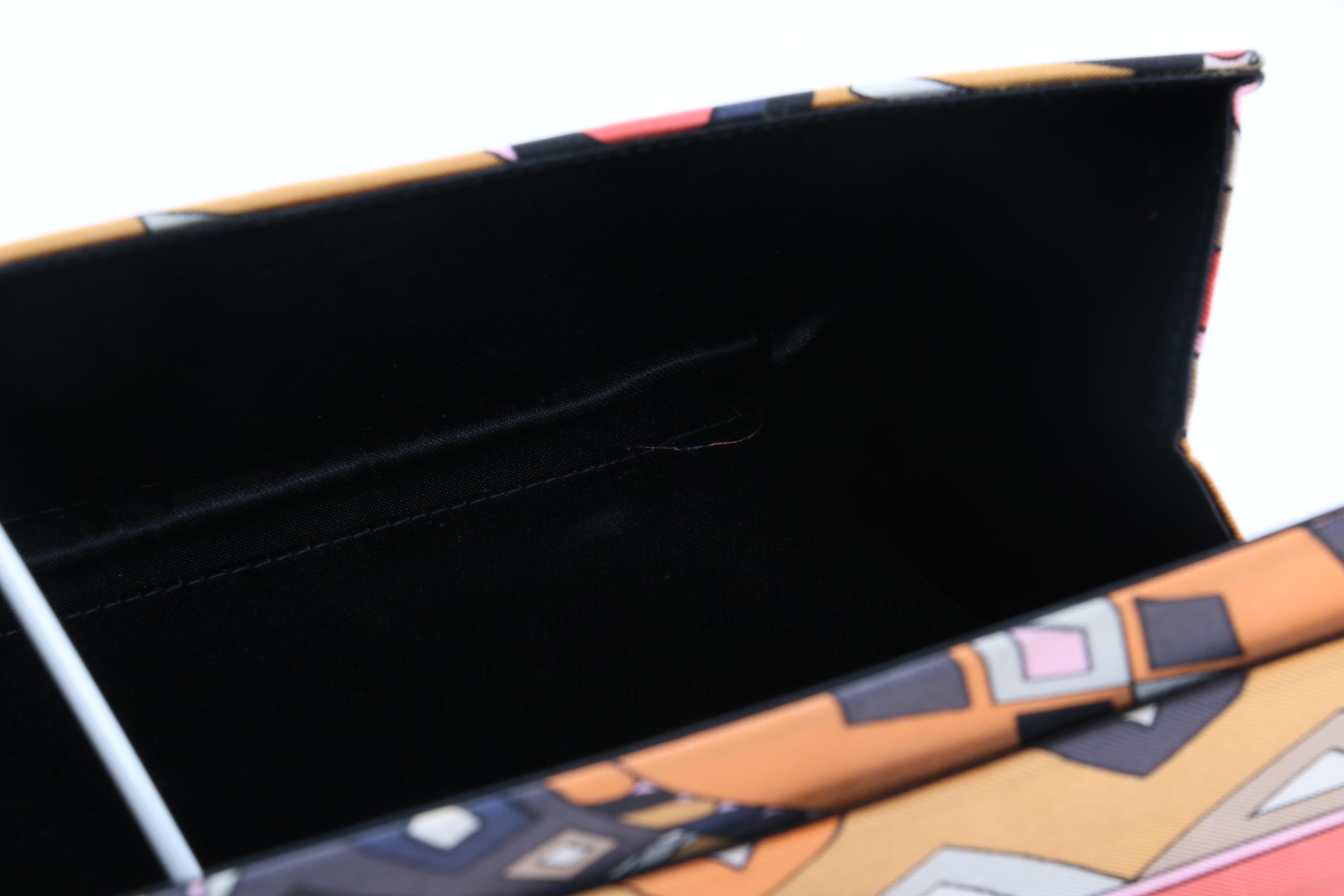 Circa 1960s Vintage Geometric Silk Emilio Pucci Handbag