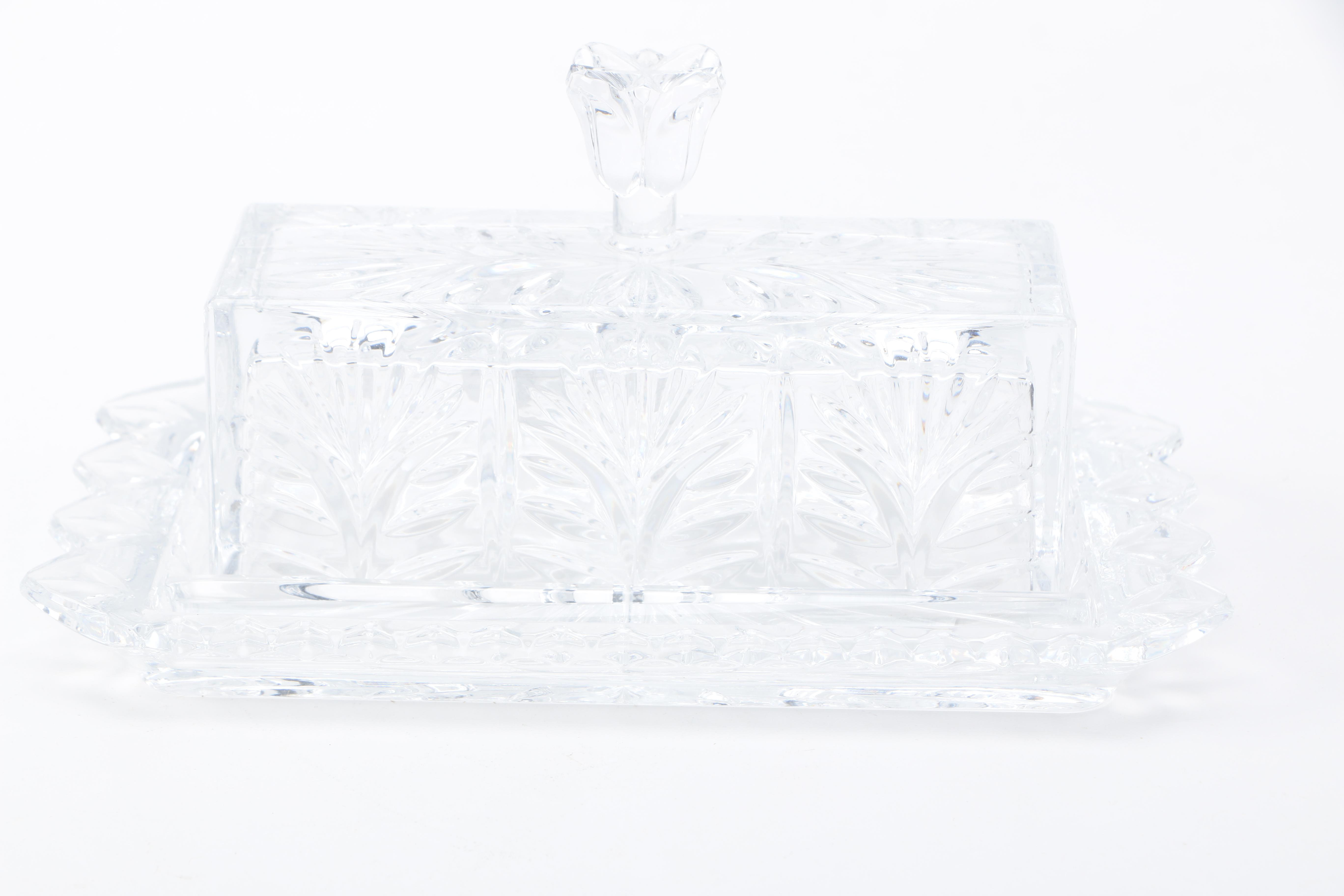 Crystal Butter Dishes Featuring Fifth Avenue "Portico"