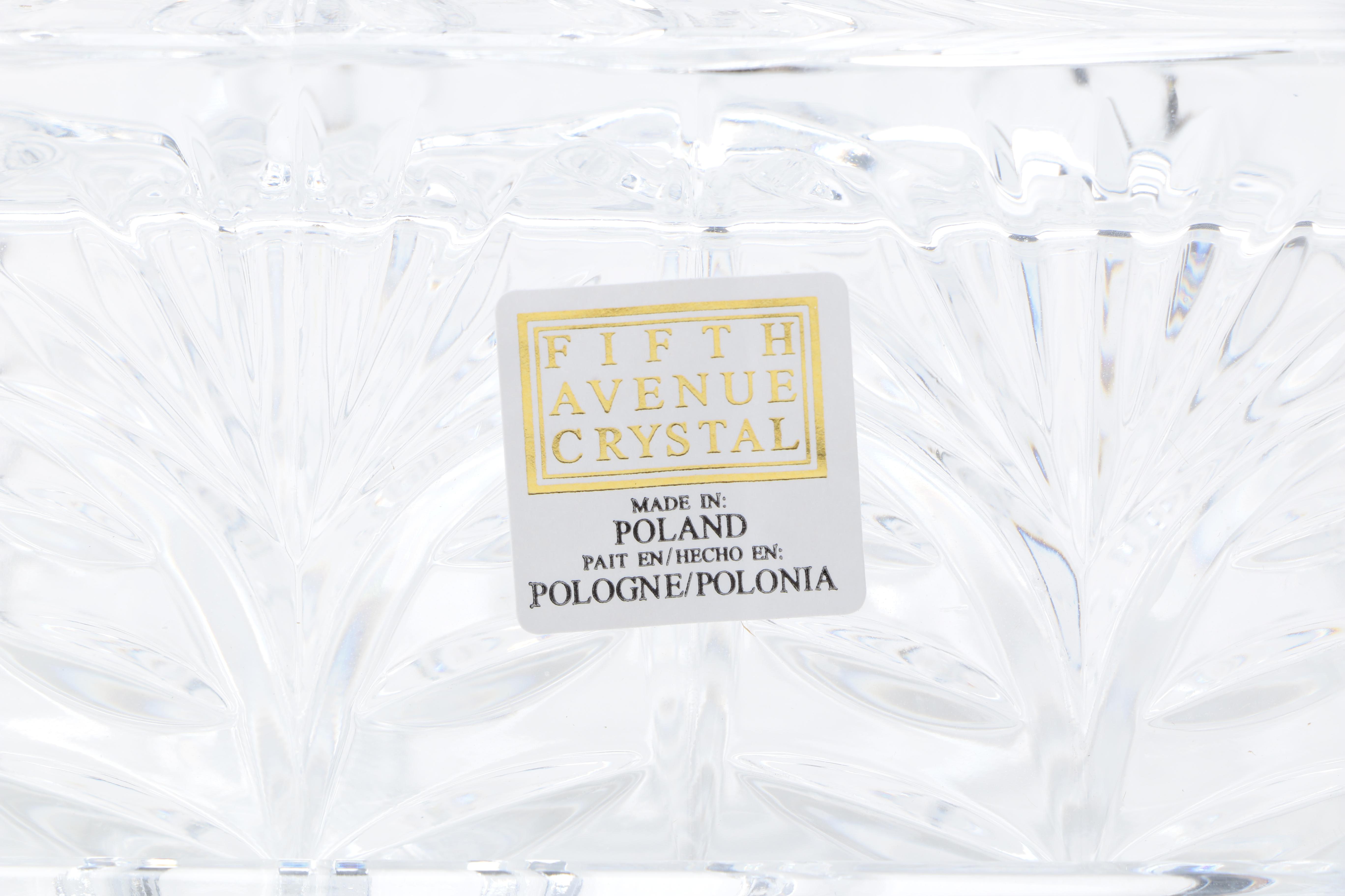 Crystal Butter Dishes Featuring Fifth Avenue "Portico"