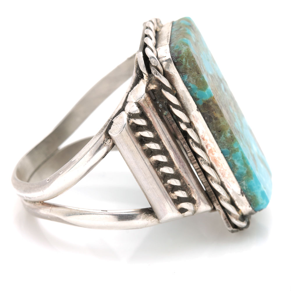 Navajo Sterling Silver Turquoise Ring by C.J. Butler