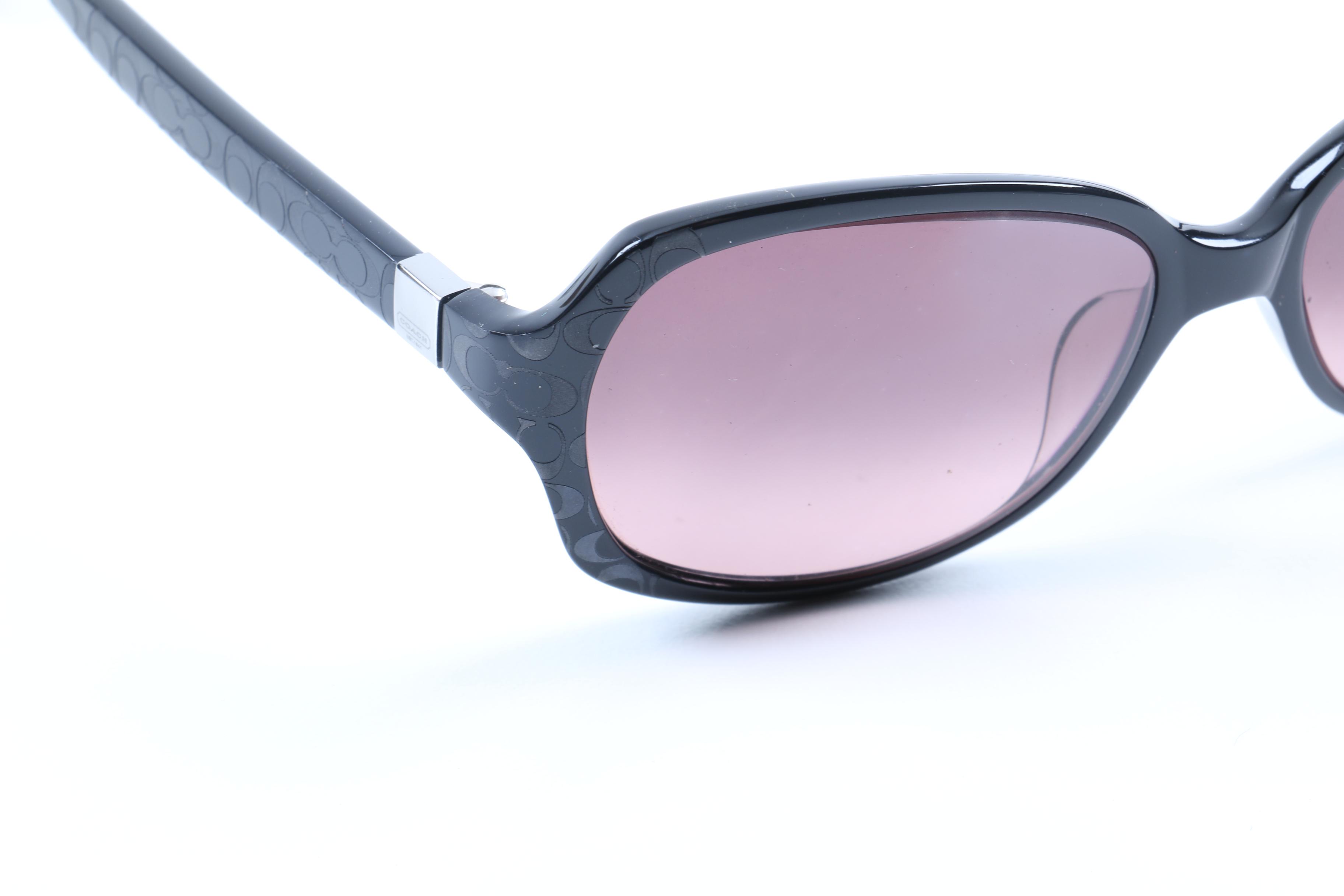 Coach Libby S466 Black Sunglasses with Prescription Lenses and Case