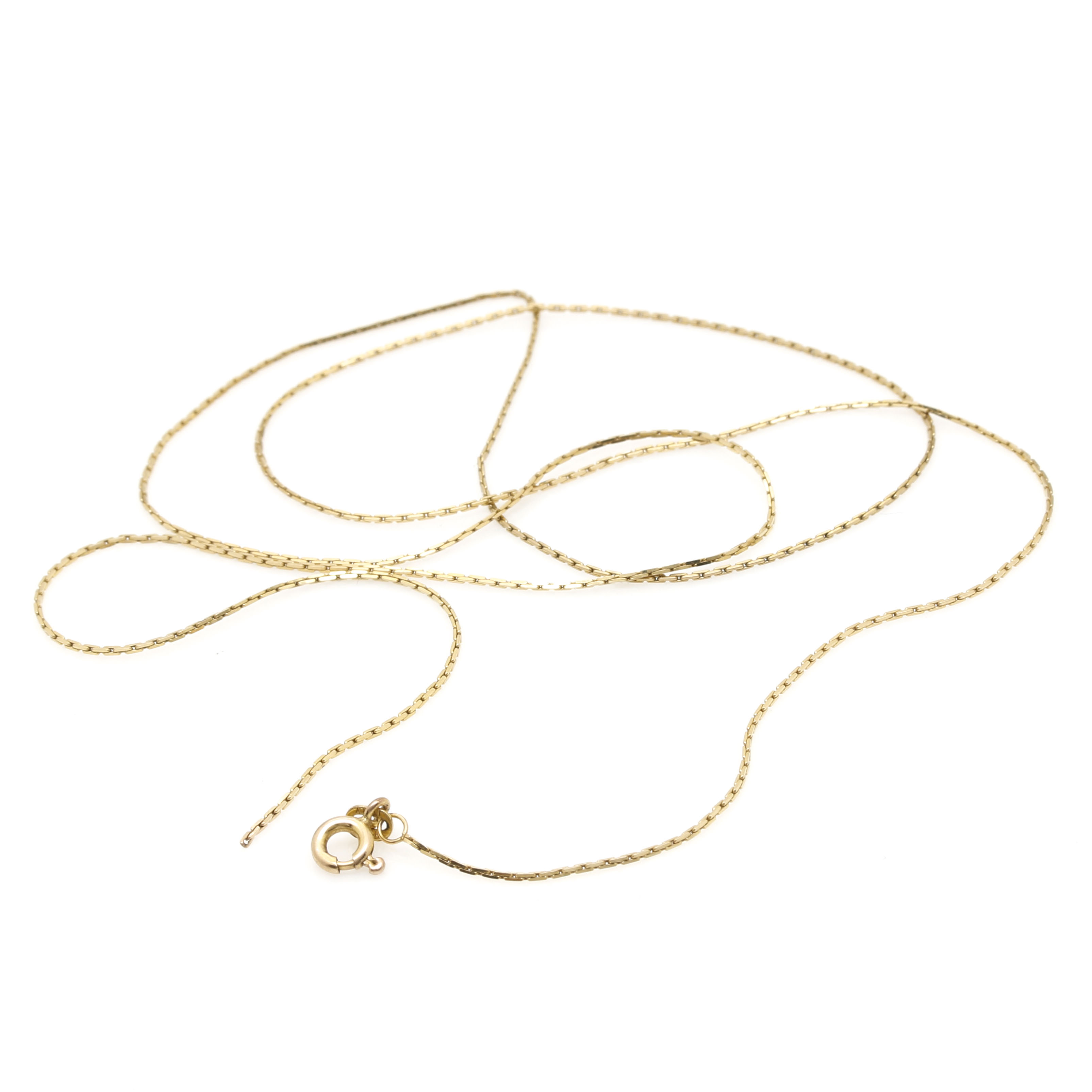 14K Yellow Gold Boston Link Chain Necklace