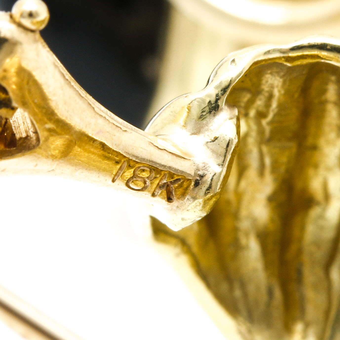 David Yurman 18K Yellow Gold Onyx and Diamond Hoop Earrings