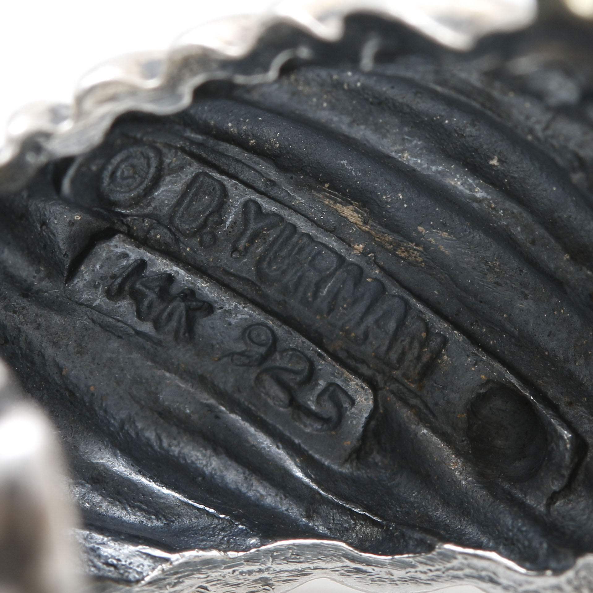 David Yurman Sterling Silver and 14K Yellow Gold Hoop Earrings