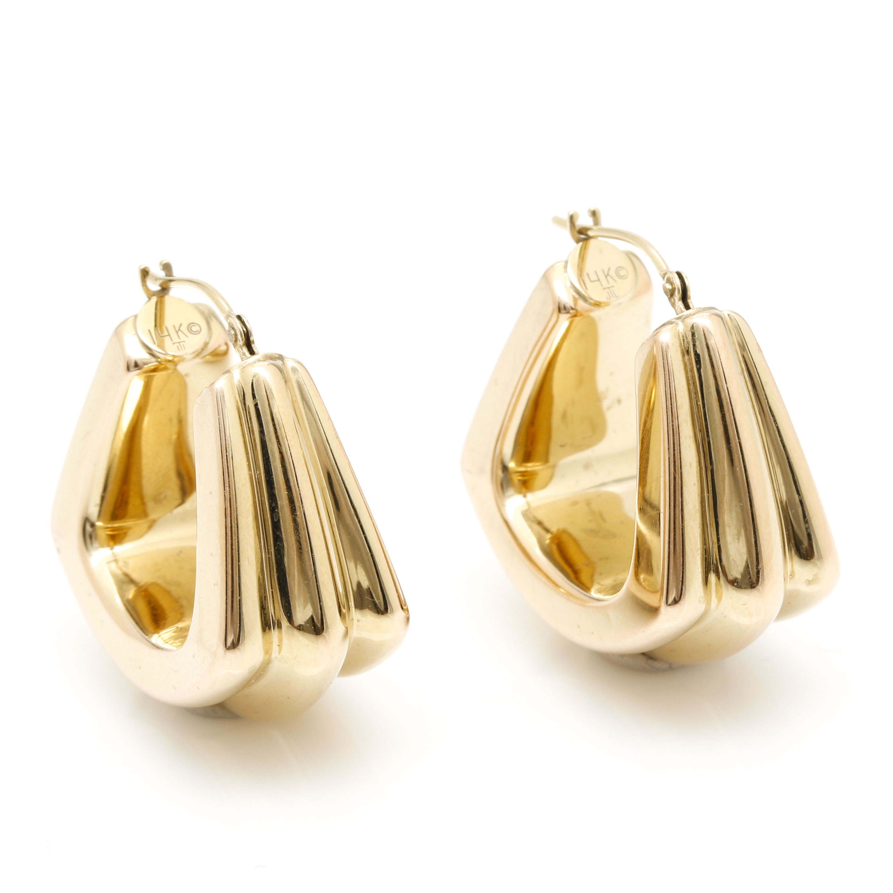 14K Yellow Gold Hoop Earrings