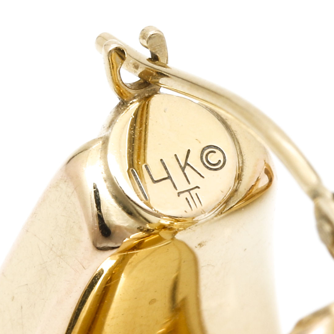 14K Yellow Gold Hoop Earrings