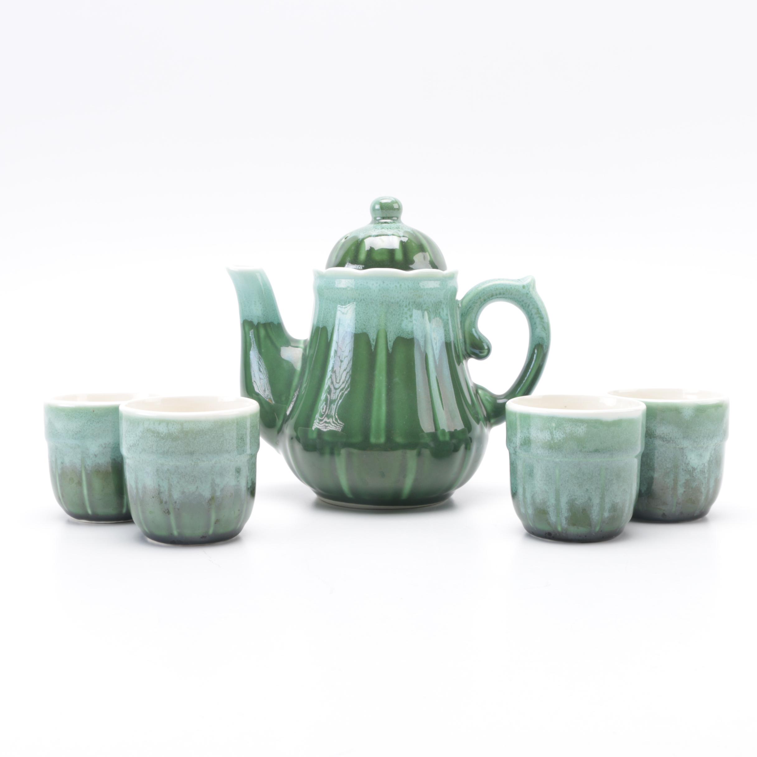 Green Ceramic Tea Set