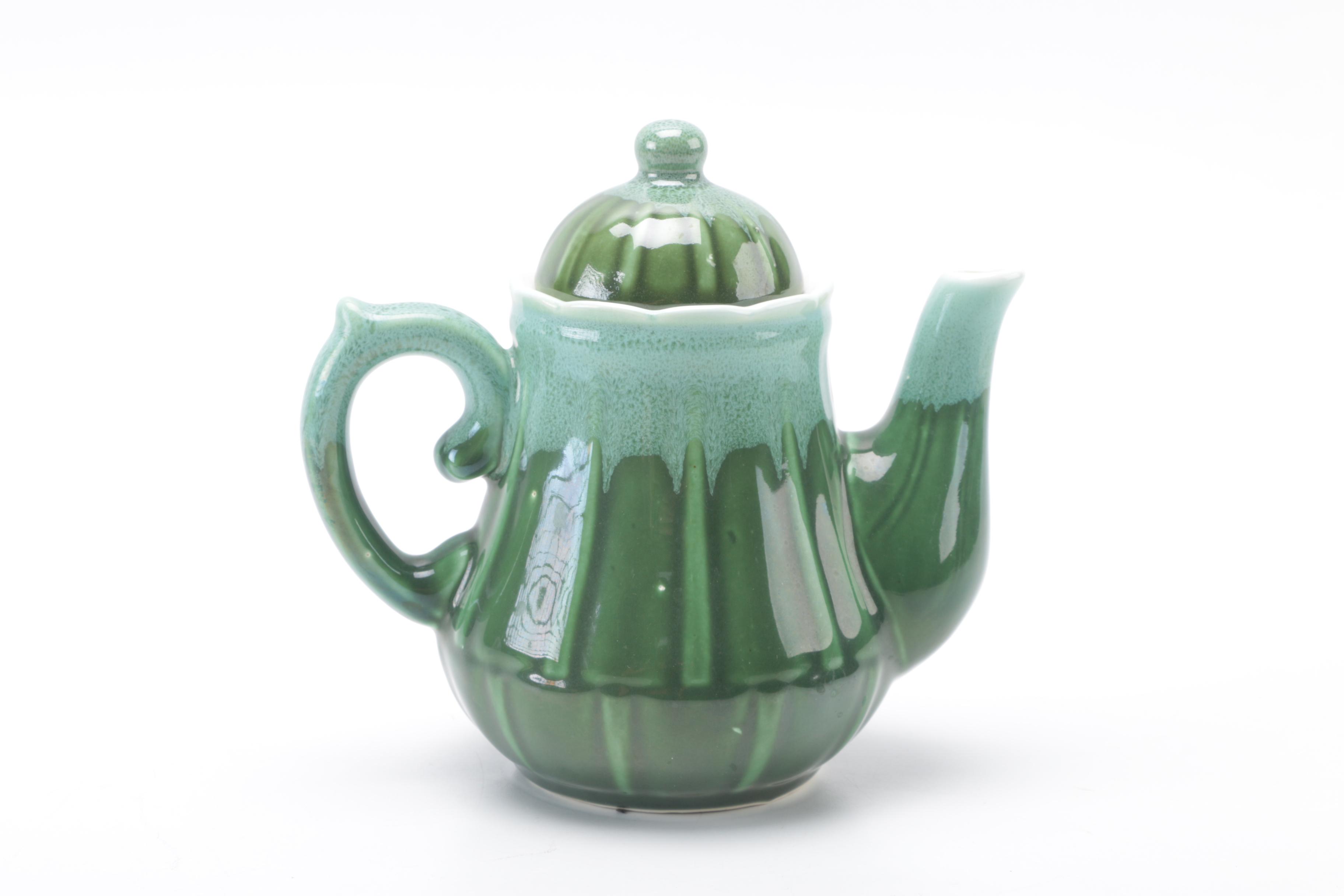 Green Ceramic Tea Set