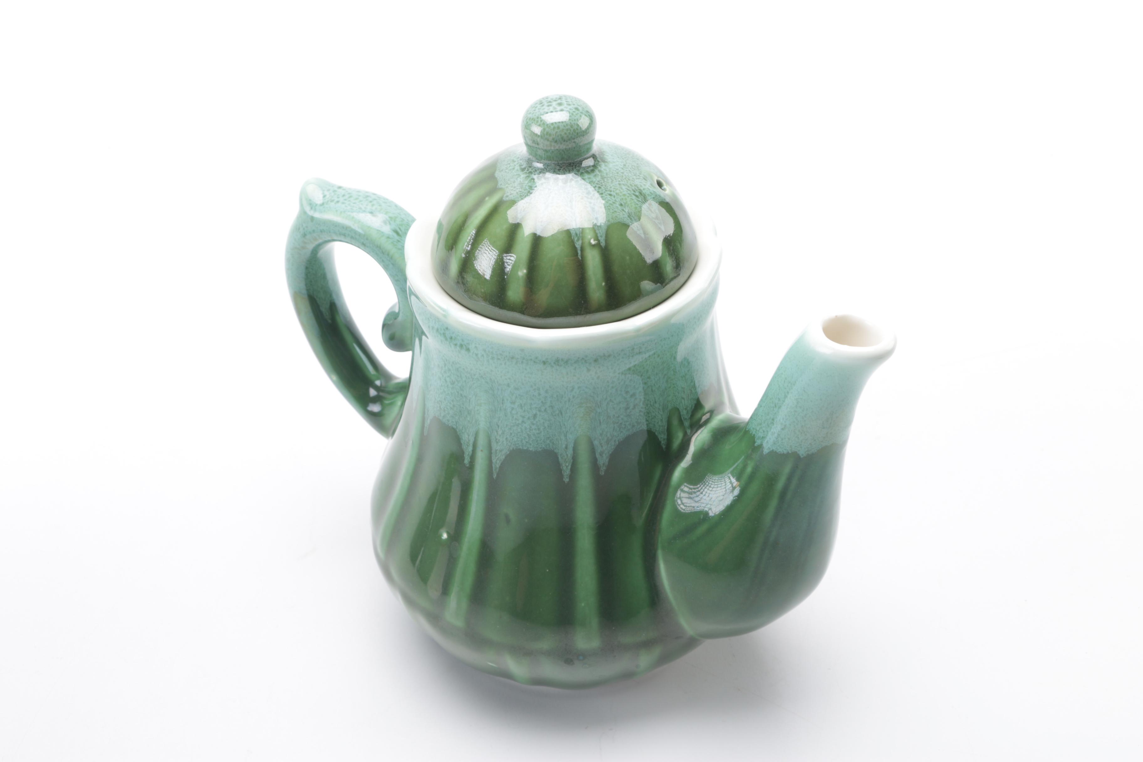 Green Ceramic Tea Set