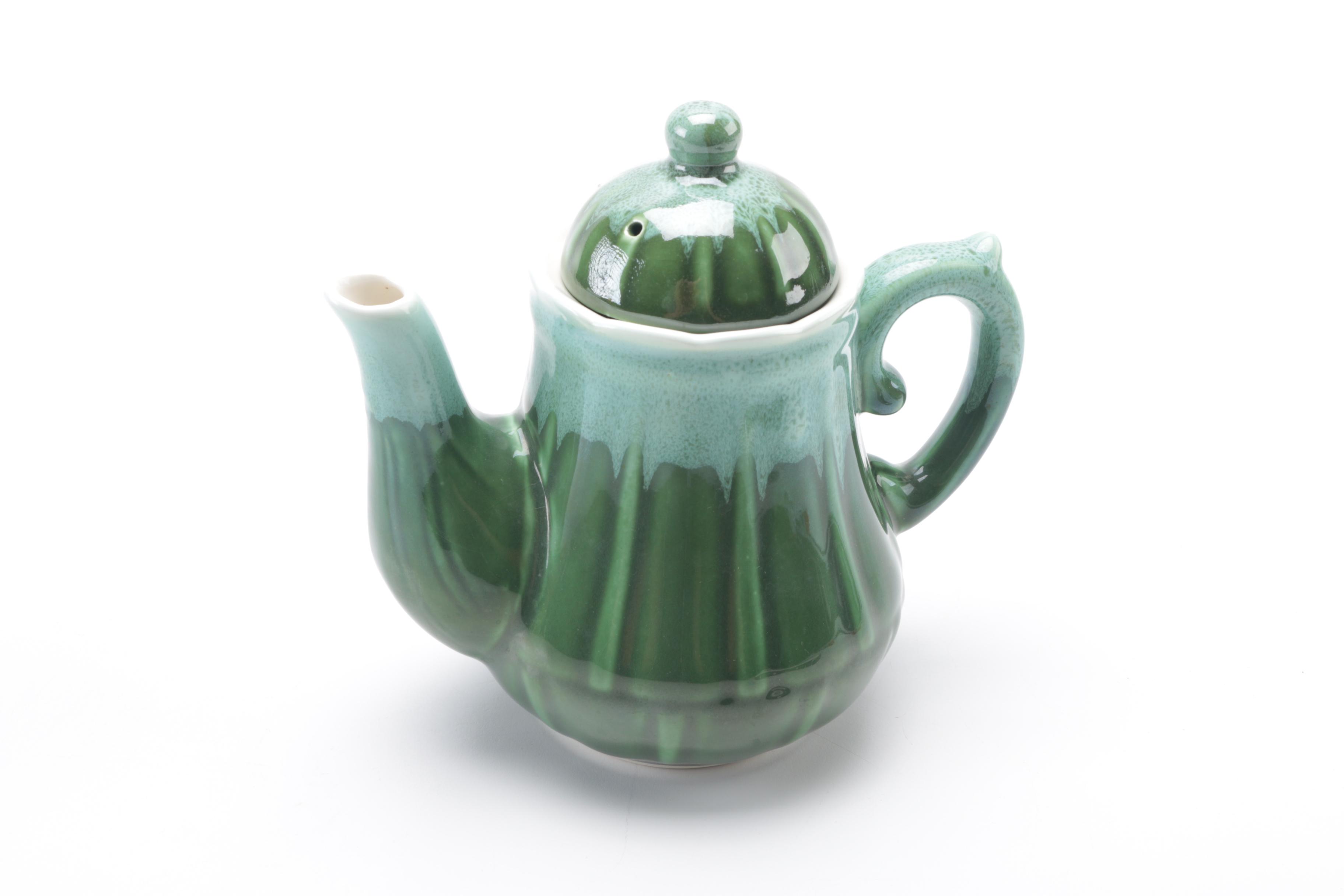 Green Ceramic Tea Set