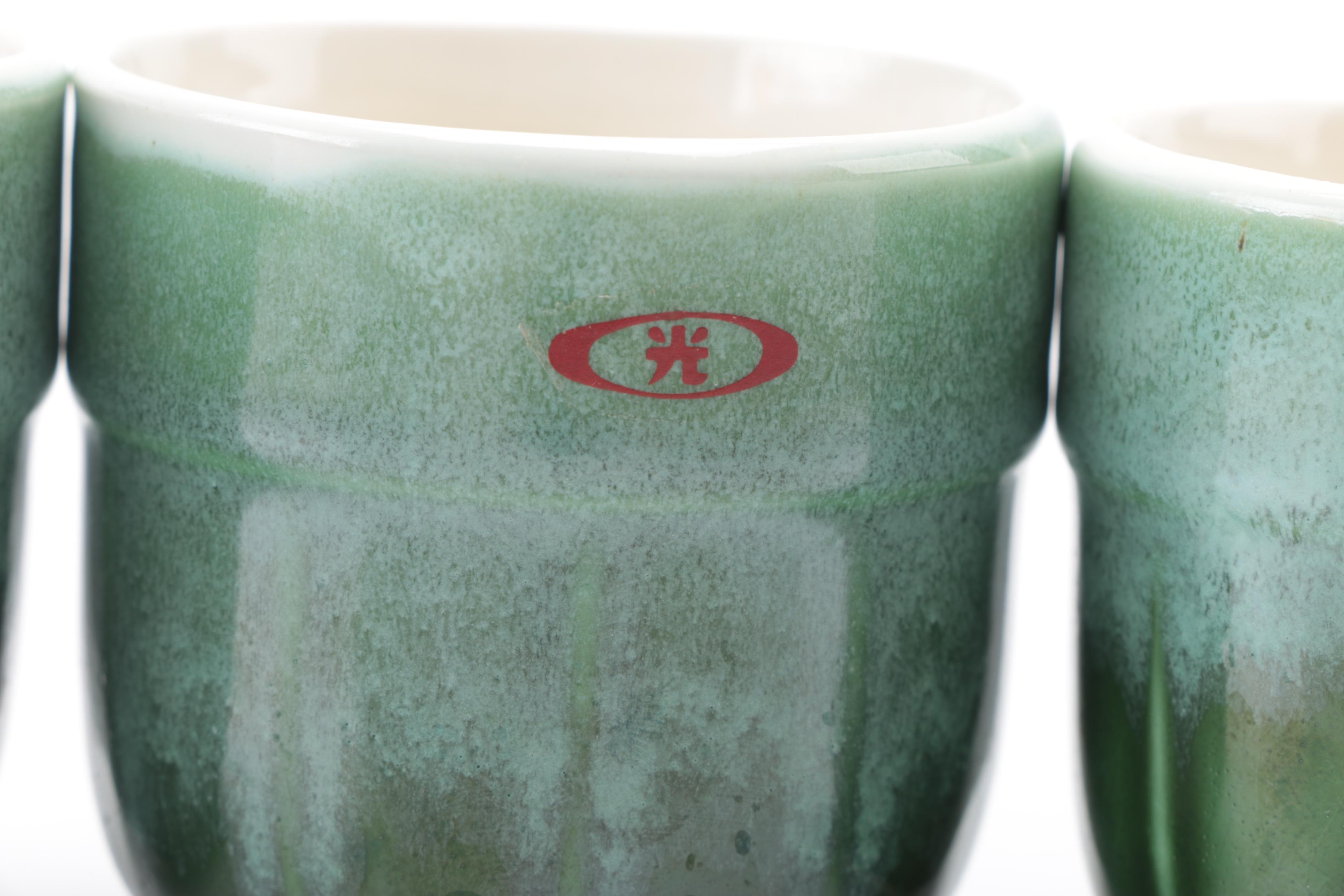 Green Ceramic Tea Set