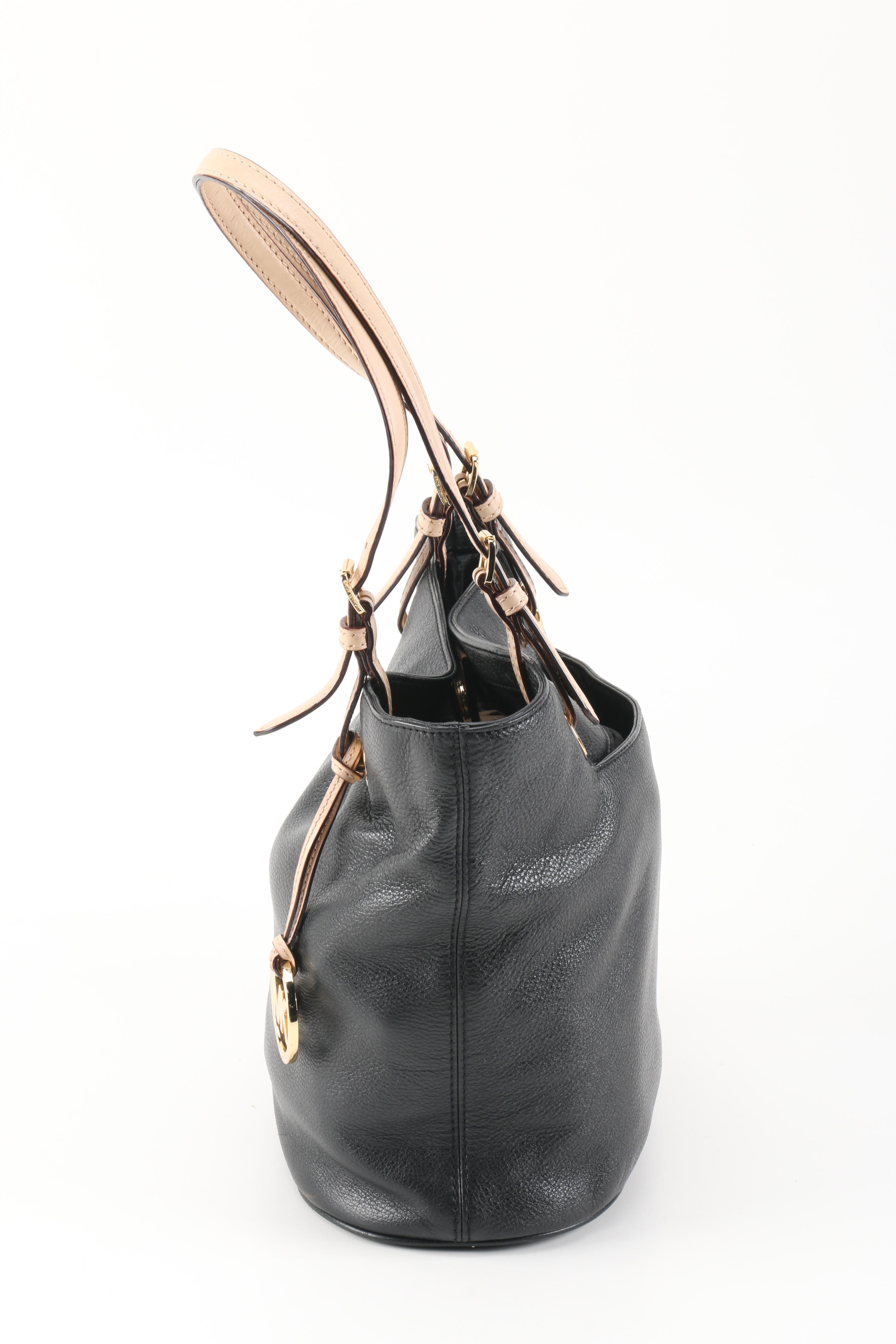 MICHAEL Michael Kors Black Leather Jet Set Tote