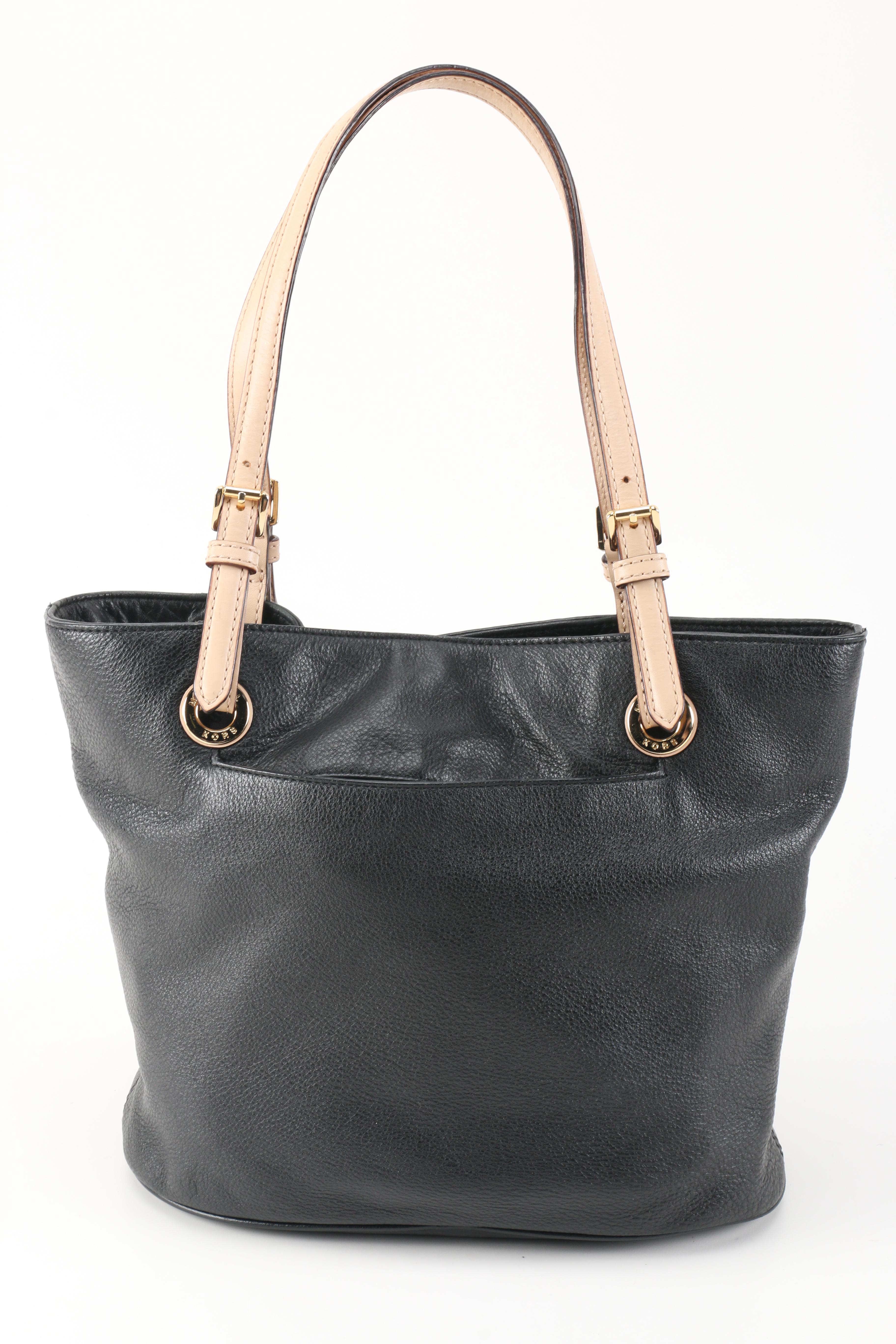 MICHAEL Michael Kors Black Leather Jet Set Tote