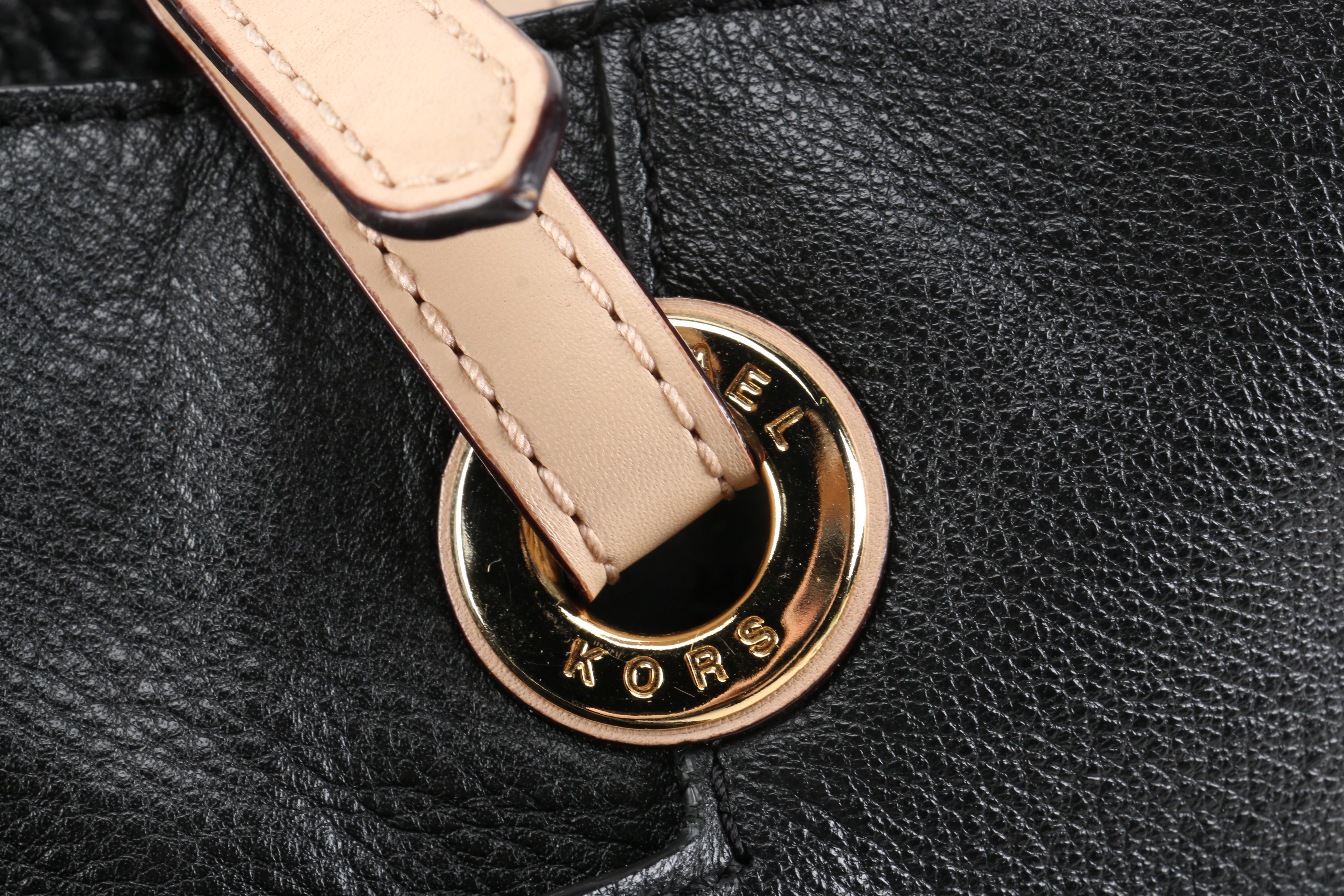 MICHAEL Michael Kors Black Leather Jet Set Tote