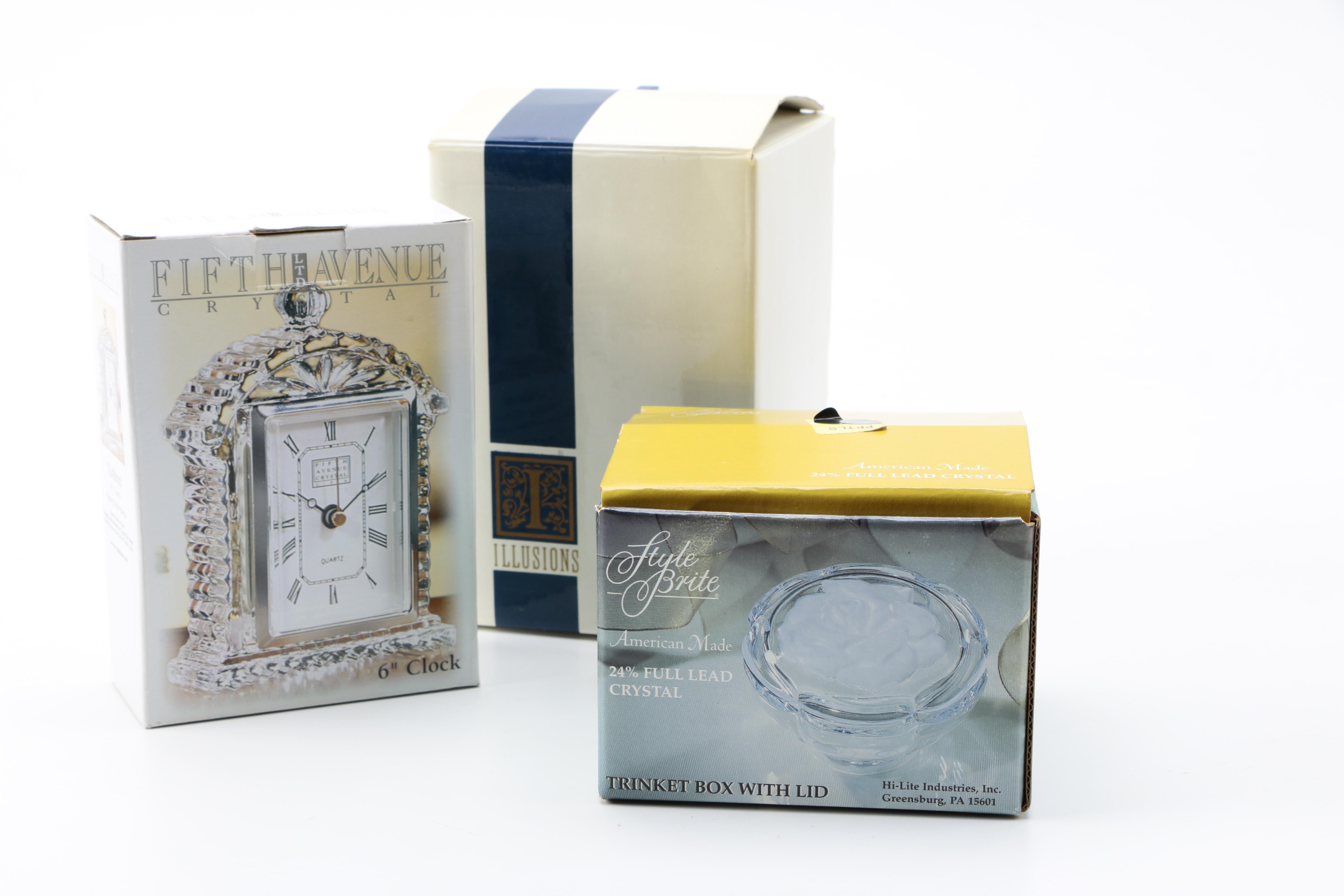 Assorted Crystal Décor Featuring Fifth Avenue Crystal