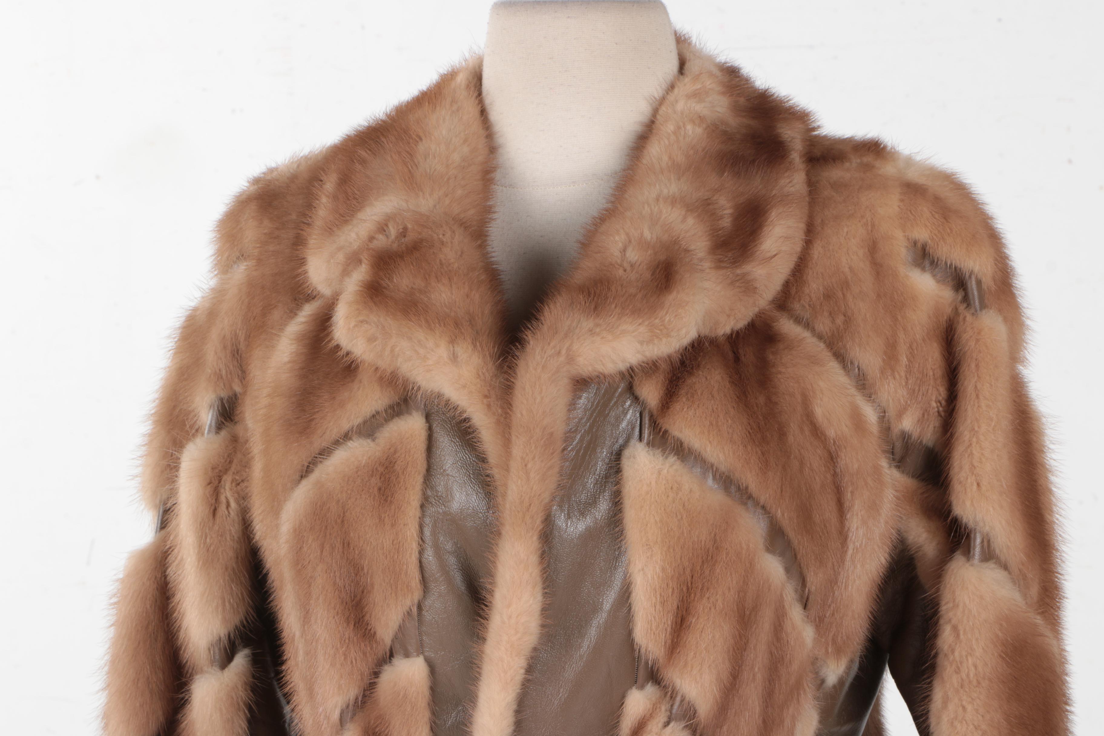 Rosendorf/Evans Leather and Mink Full Length Coat