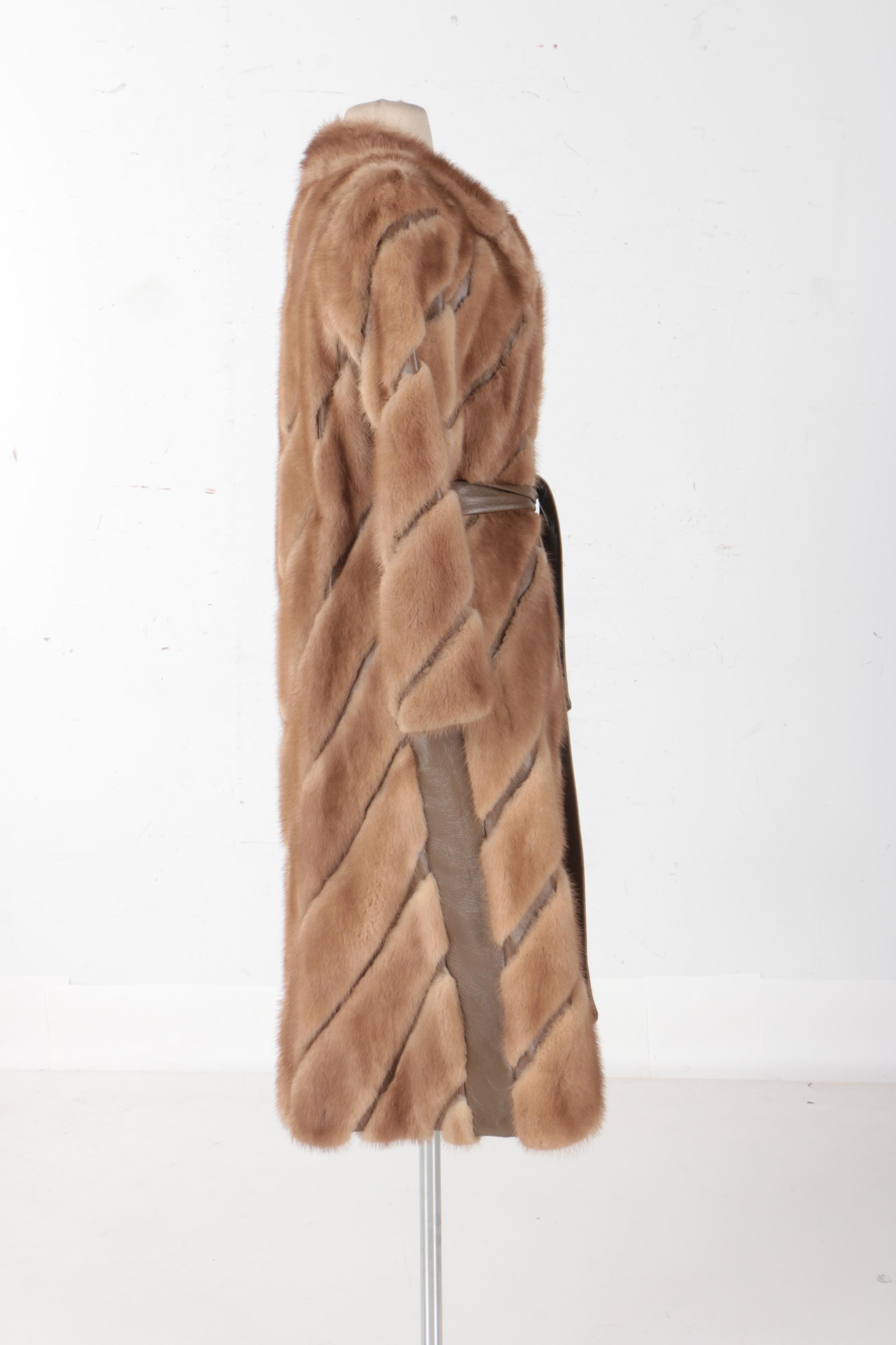 Rosendorf/Evans Leather and Mink Full Length Coat