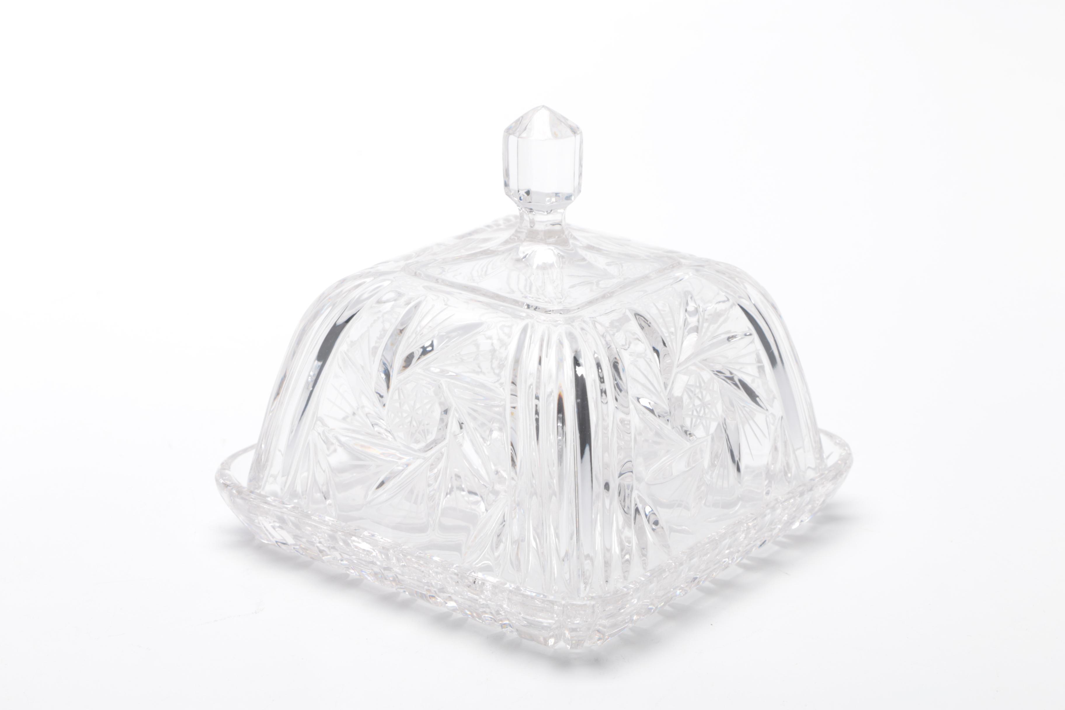 Generous Assortment of Crystal Pieces and Tableware