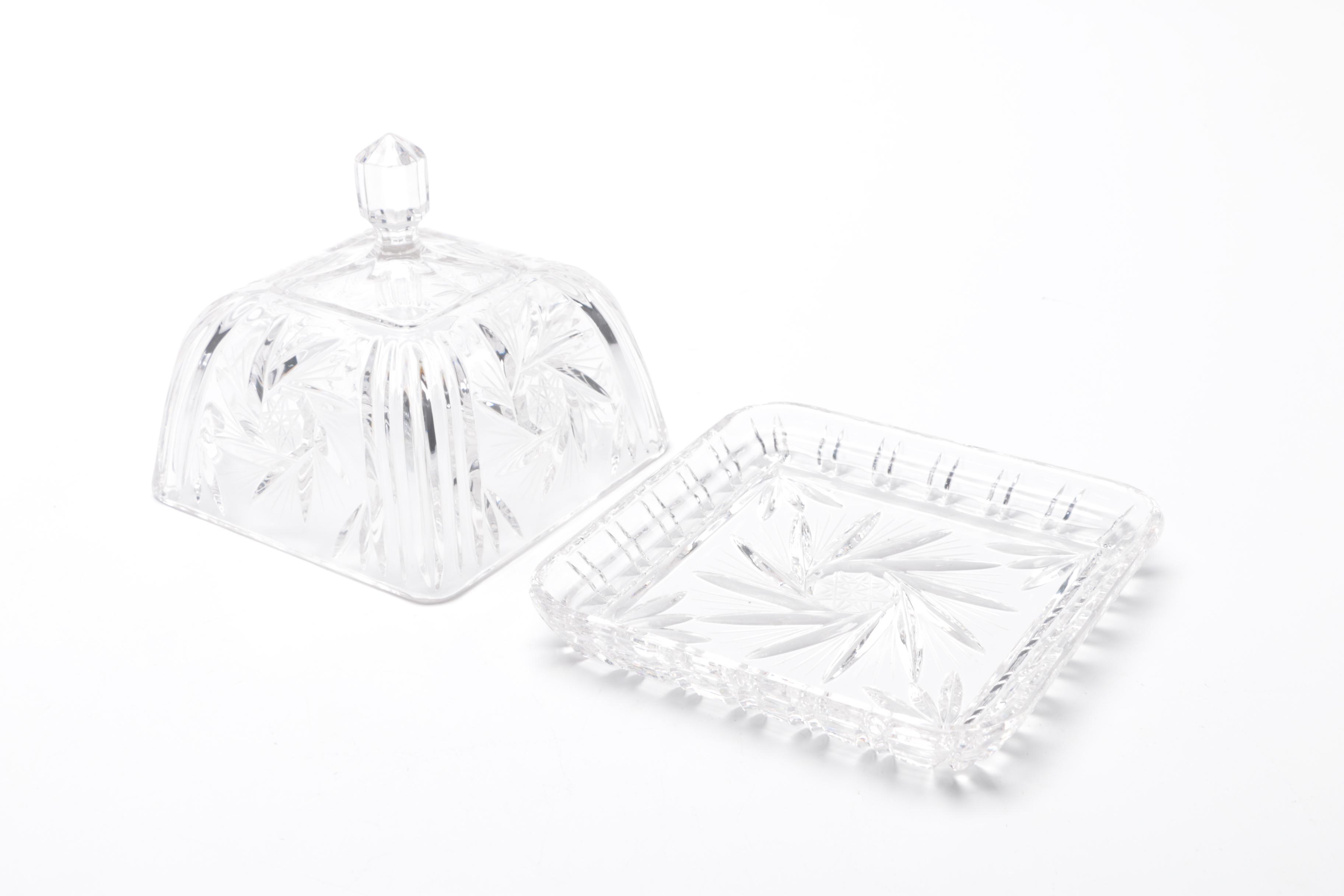 Generous Assortment of Crystal Pieces and Tableware