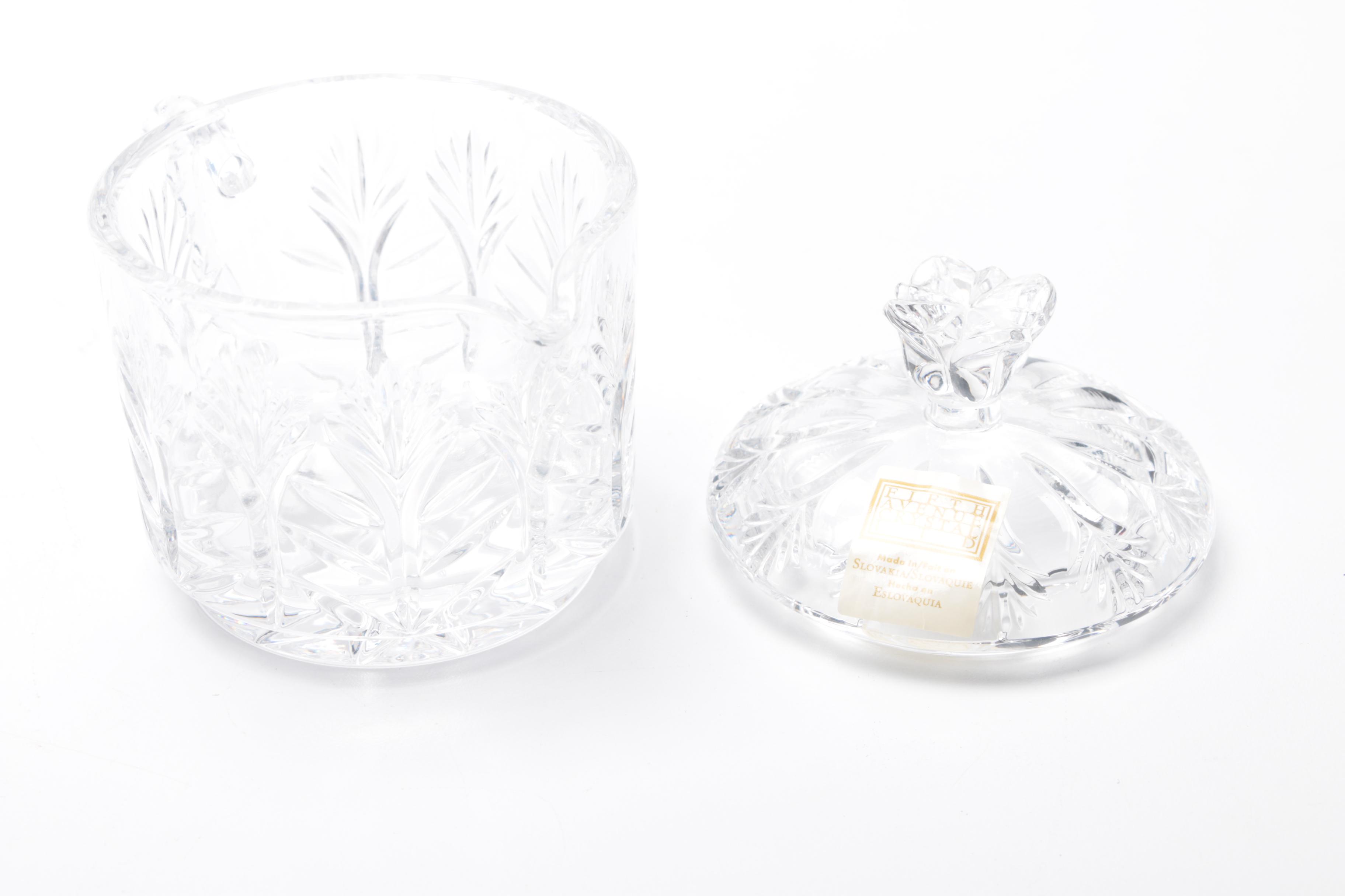 Generous Assortment of Crystal Pieces and Tableware