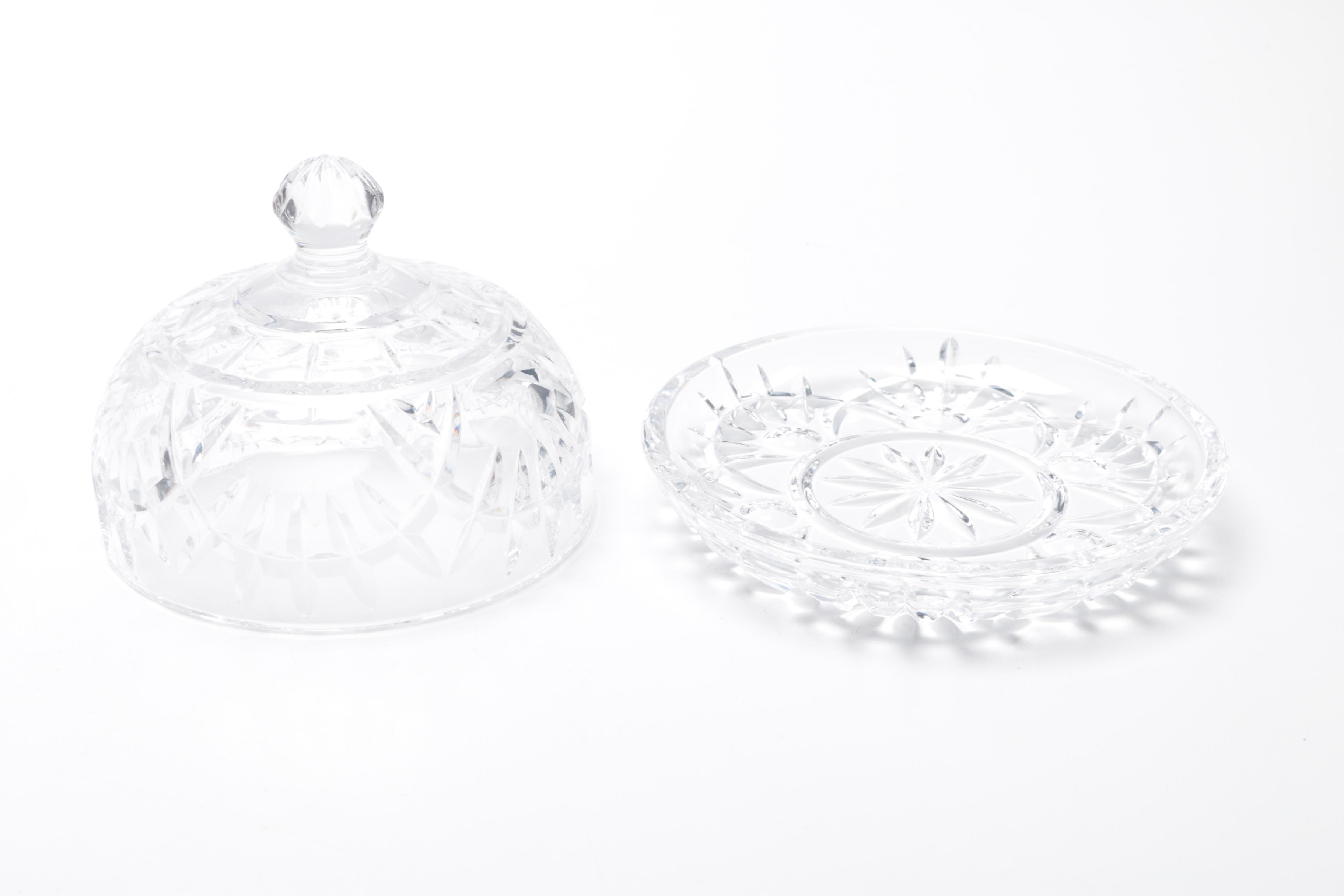 Generous Assortment of Crystal Pieces and Tableware