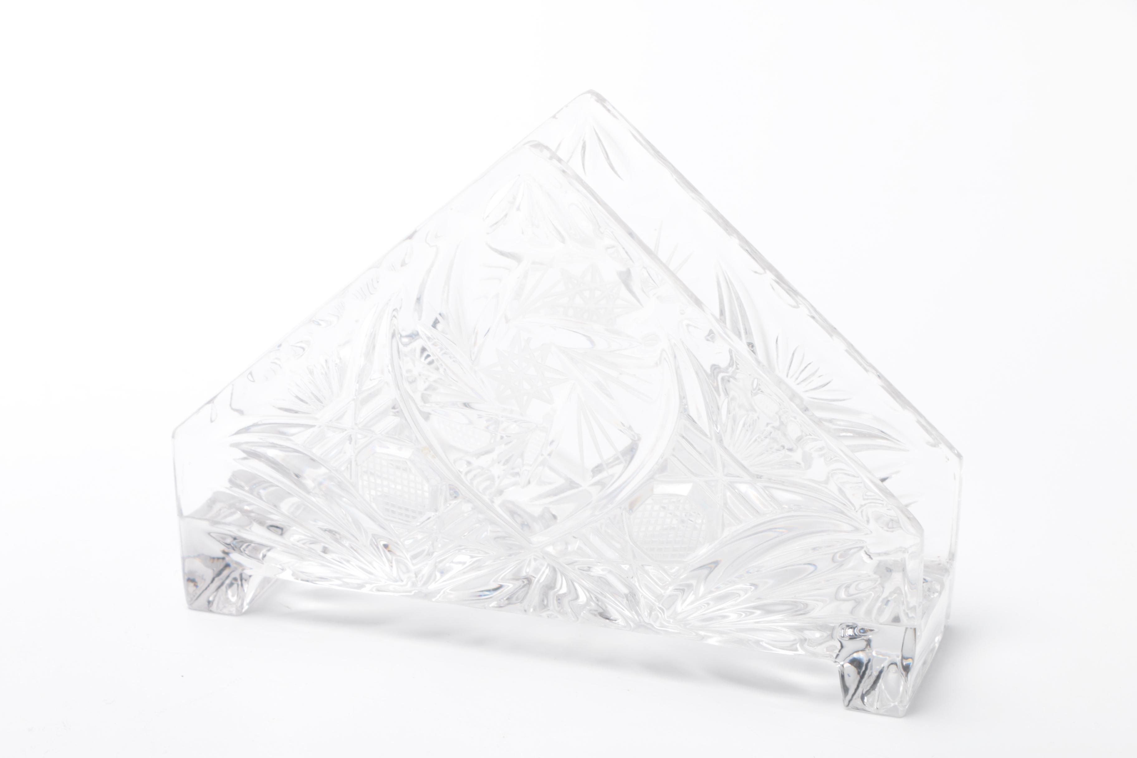 Generous Assortment of Crystal Pieces and Tableware