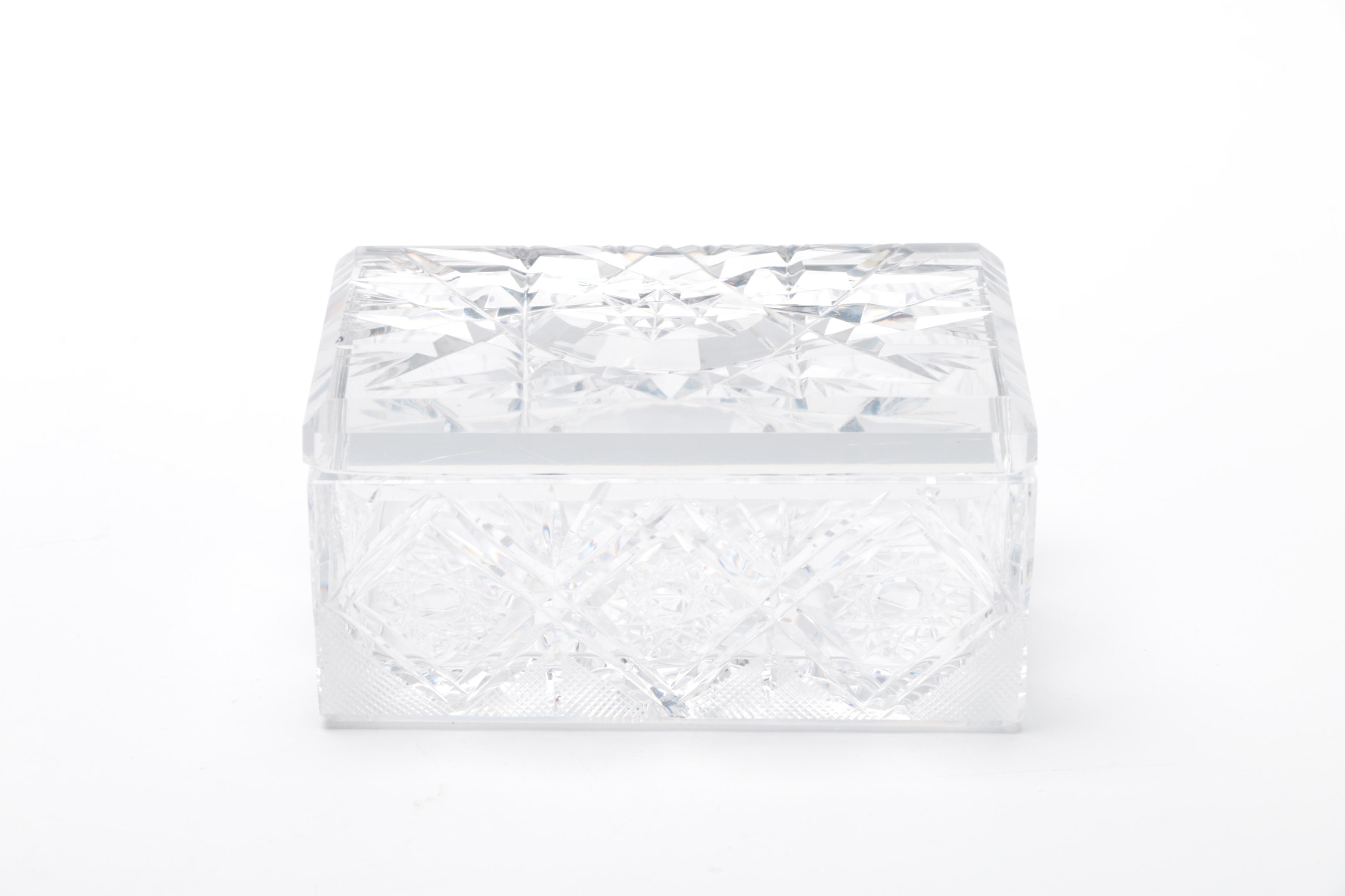 Generous Assortment of Crystal Pieces and Tableware