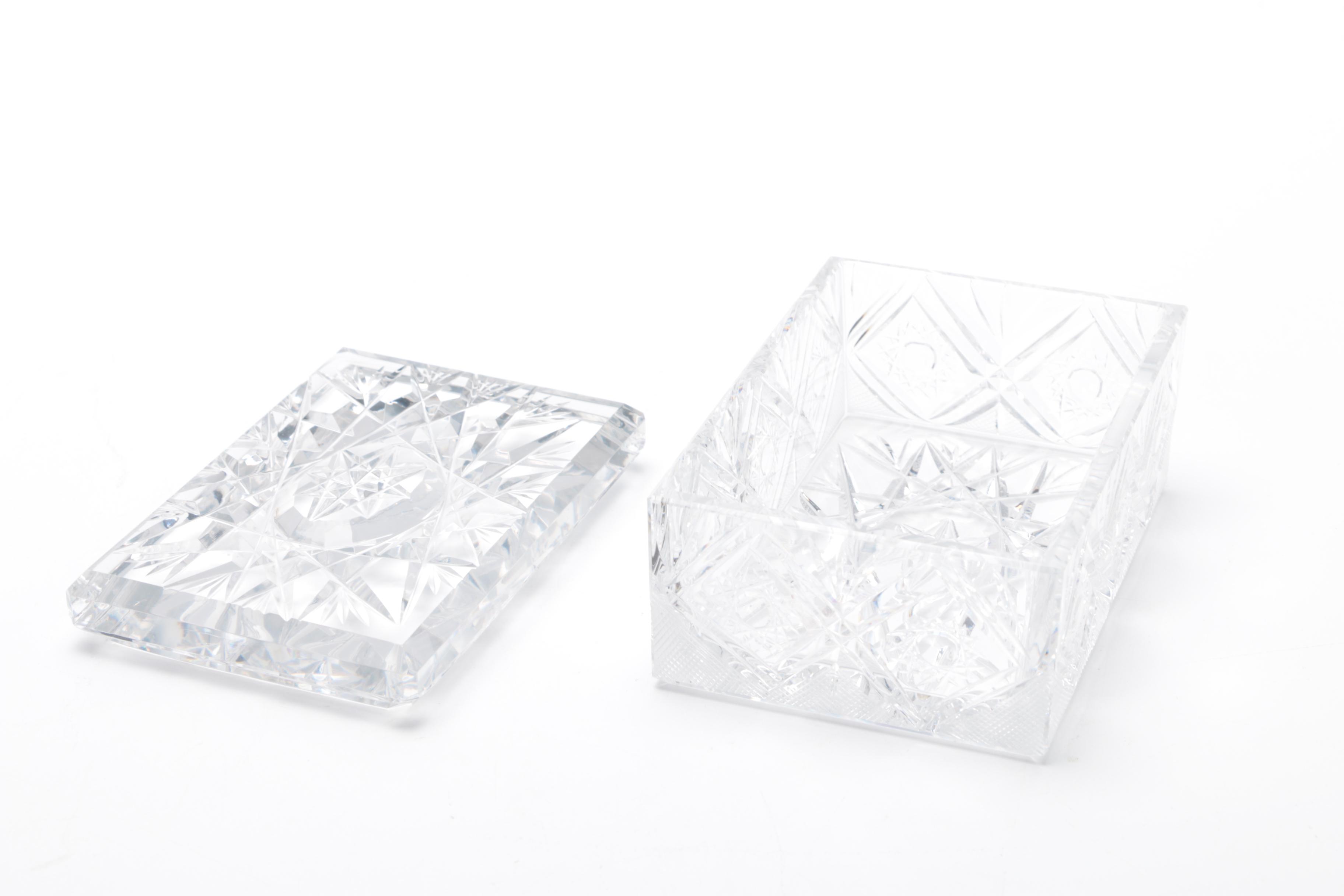 Generous Assortment of Crystal Pieces and Tableware