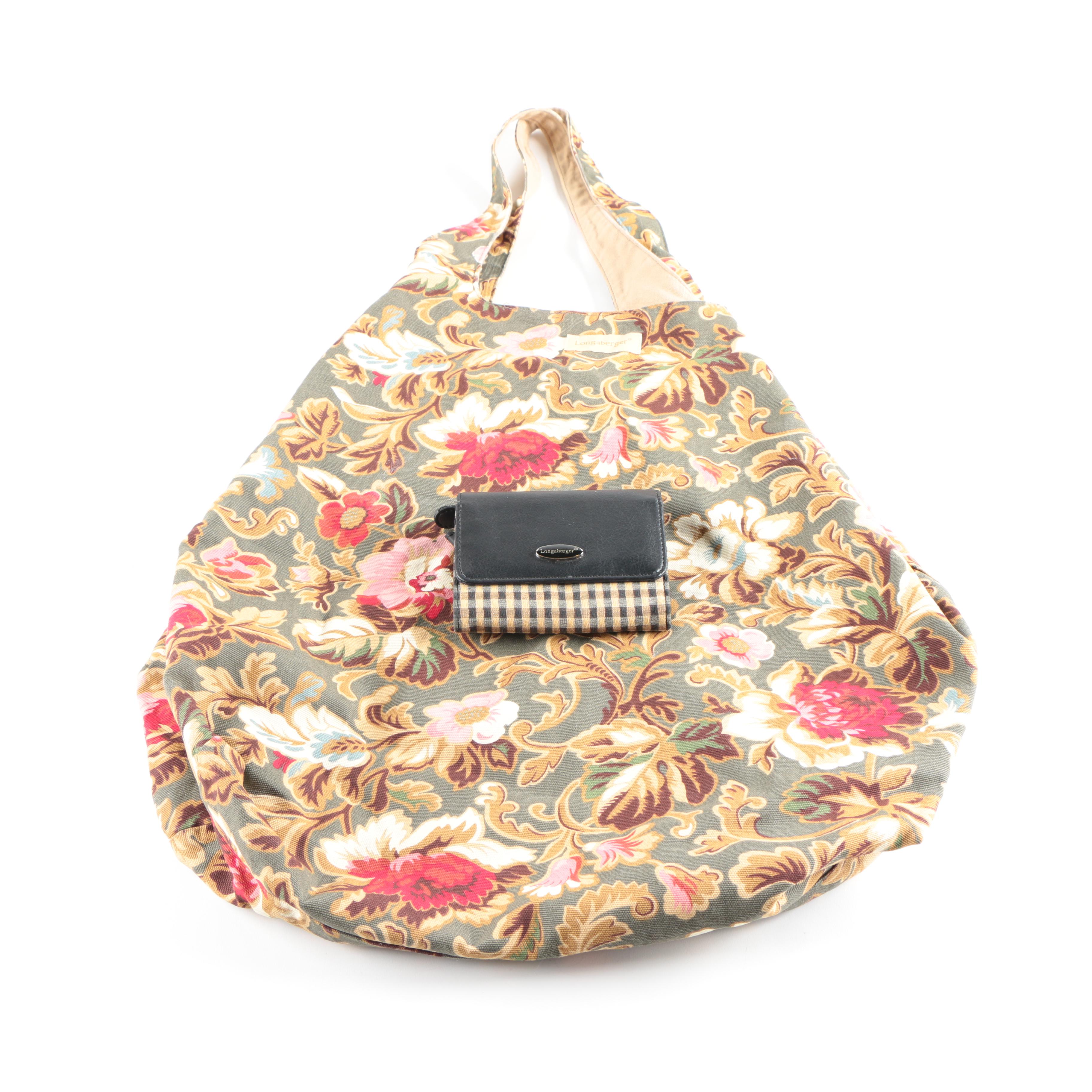 Longaberger Wallet and Hobo Bag
