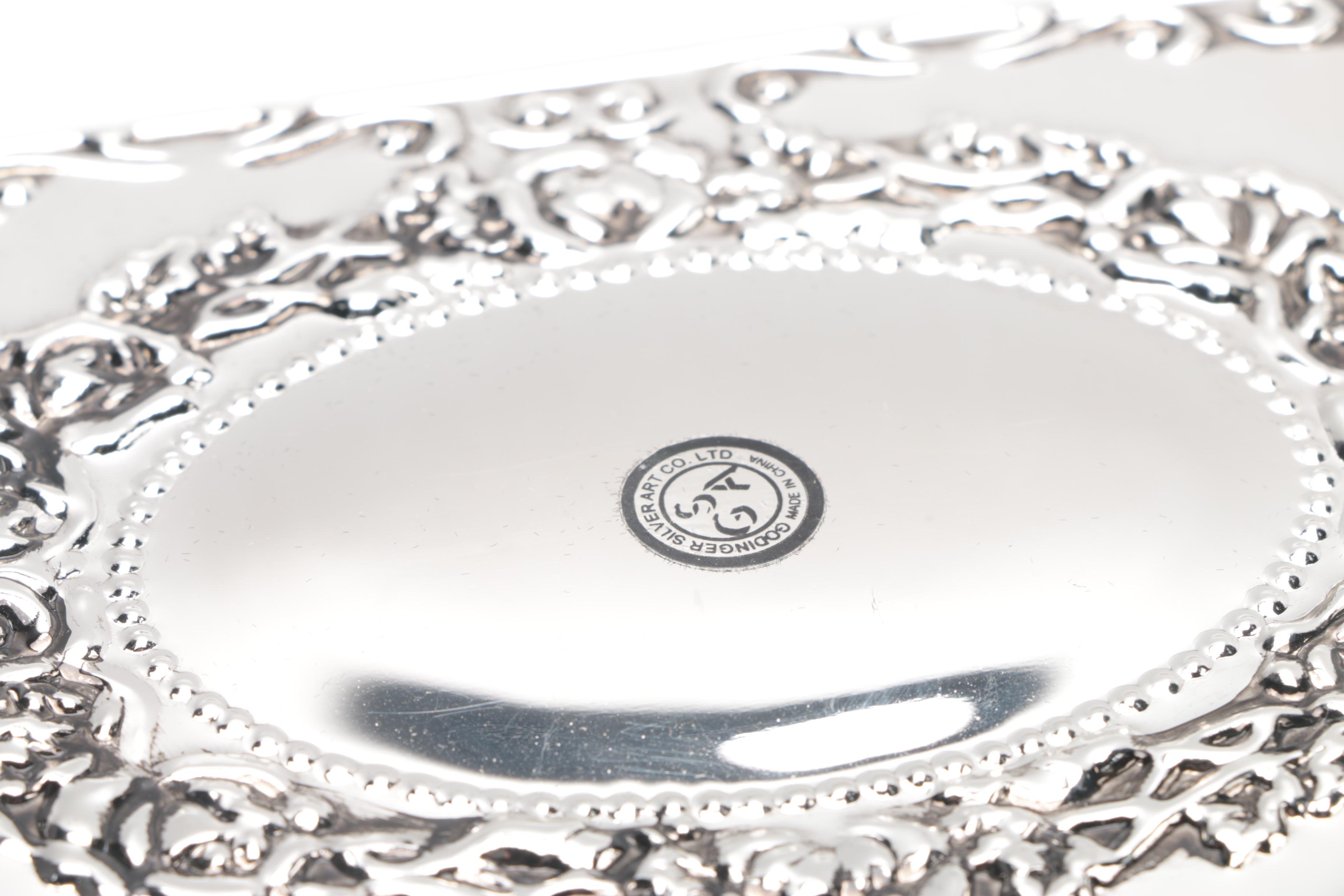 Silver Plated Victorian Style Jewelry Box