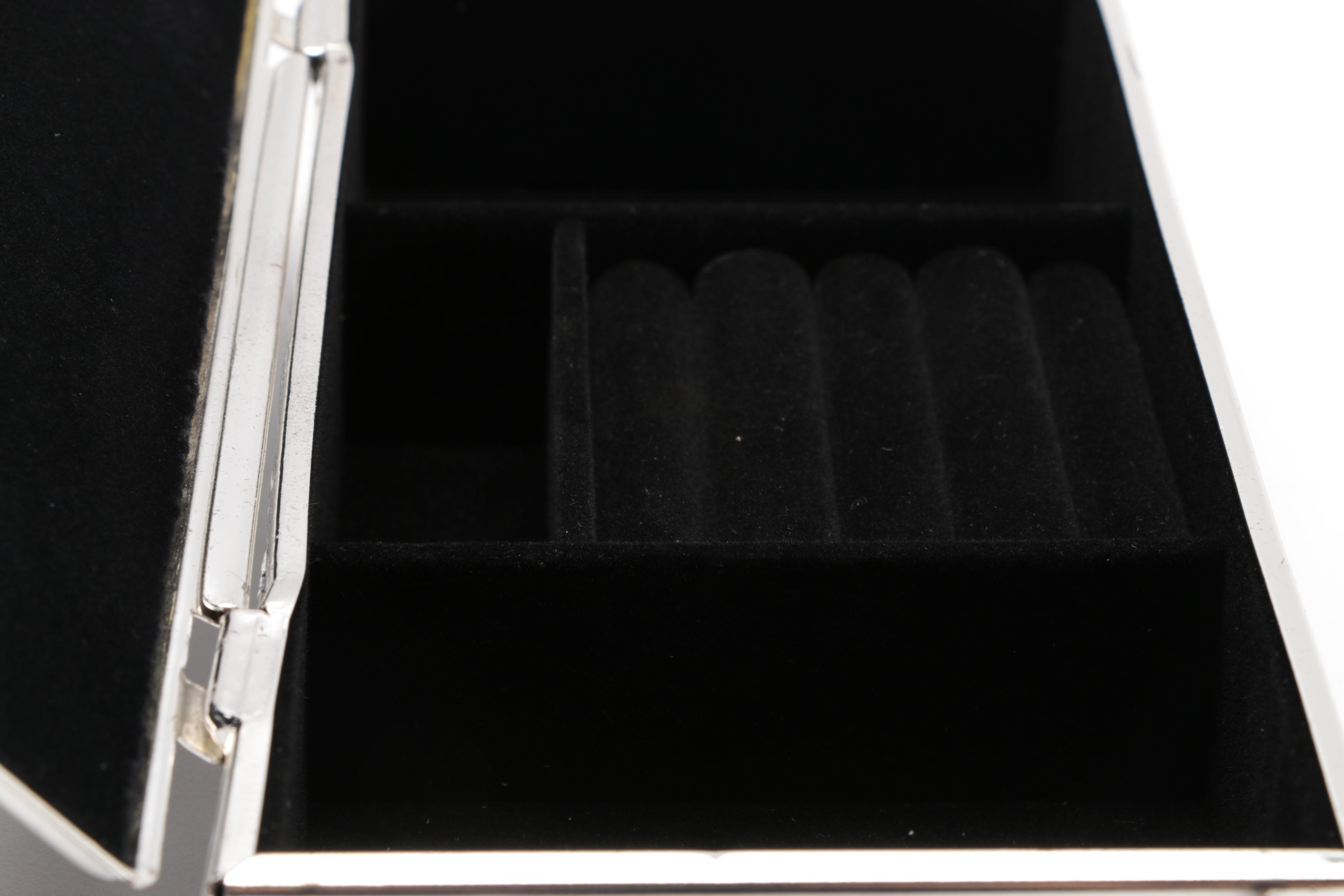 Silver Plated Victorian Style Jewelry Box