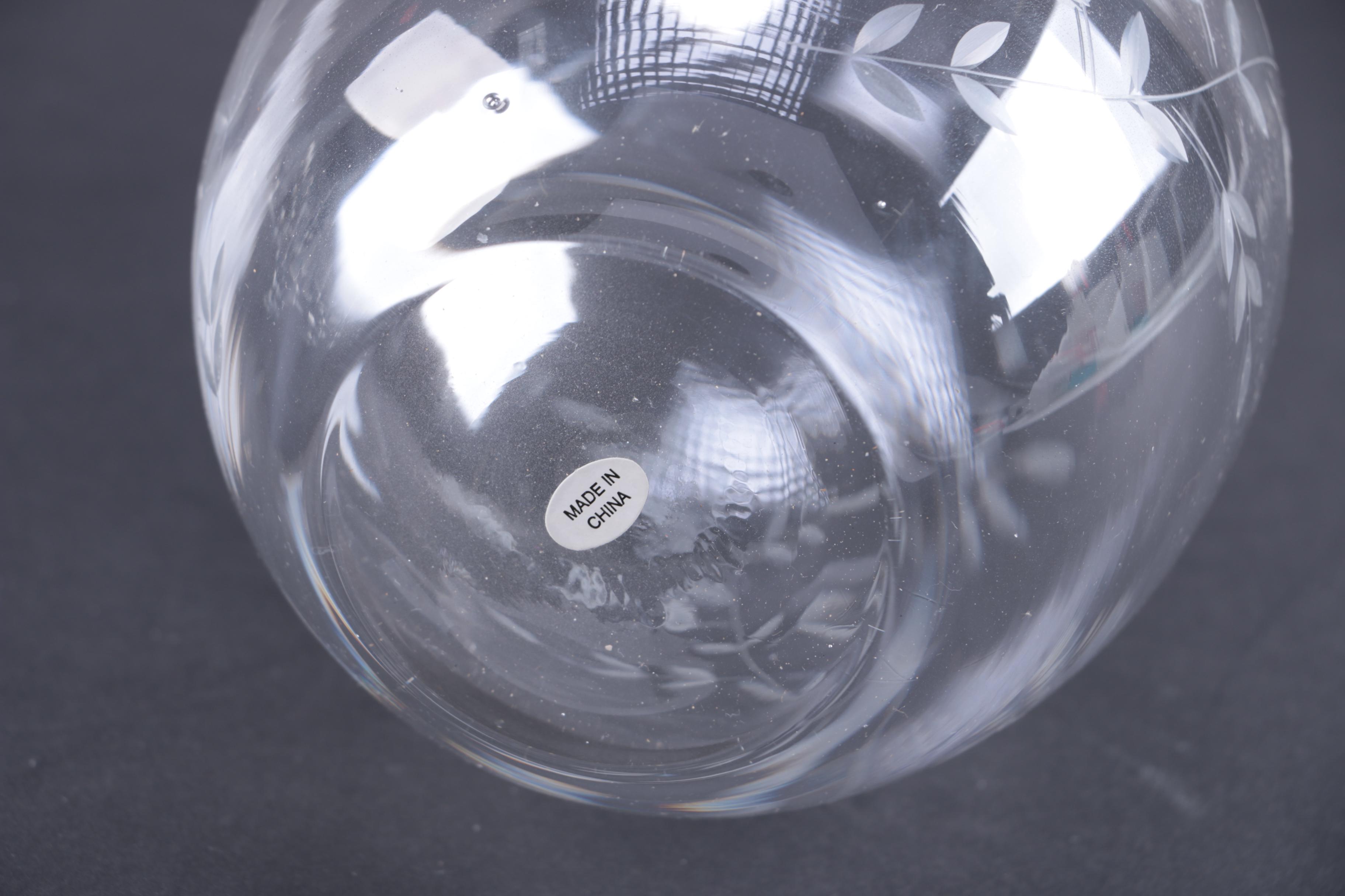 Etched Carafe and Glasses