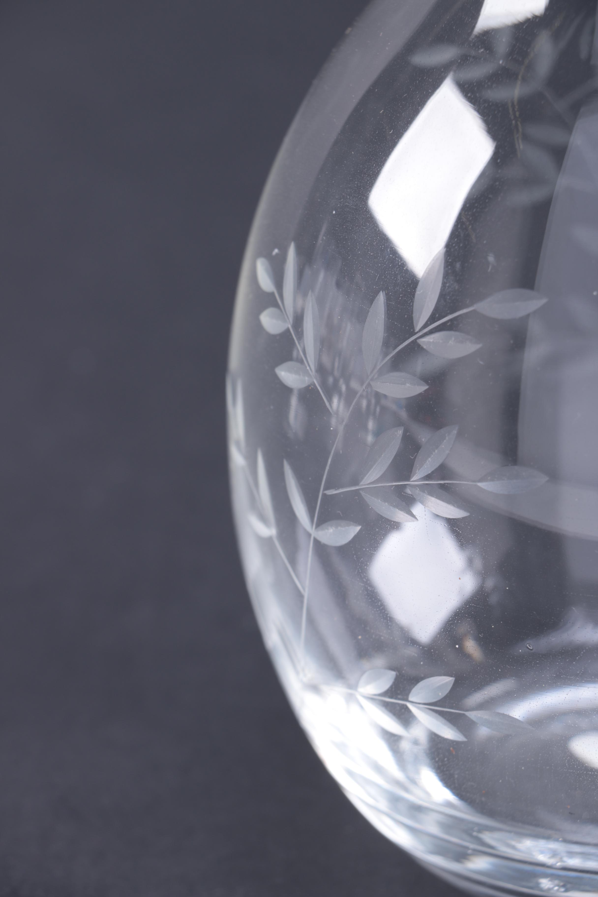 Etched Carafe and Glasses