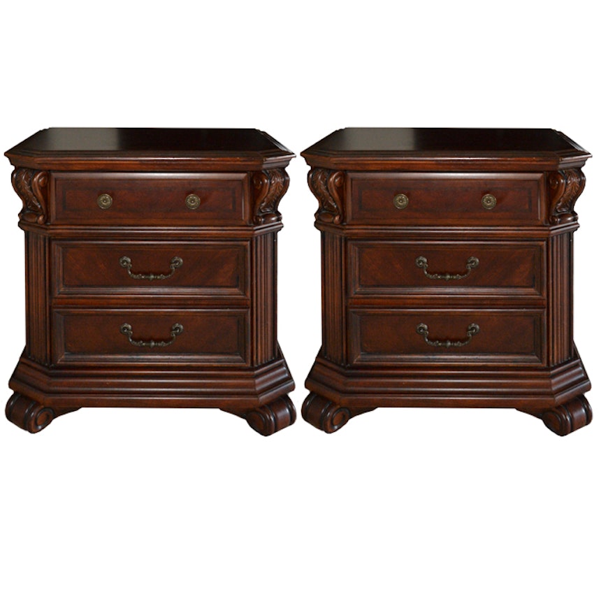 Broyhill "Corbella" Nightstand Table Pair