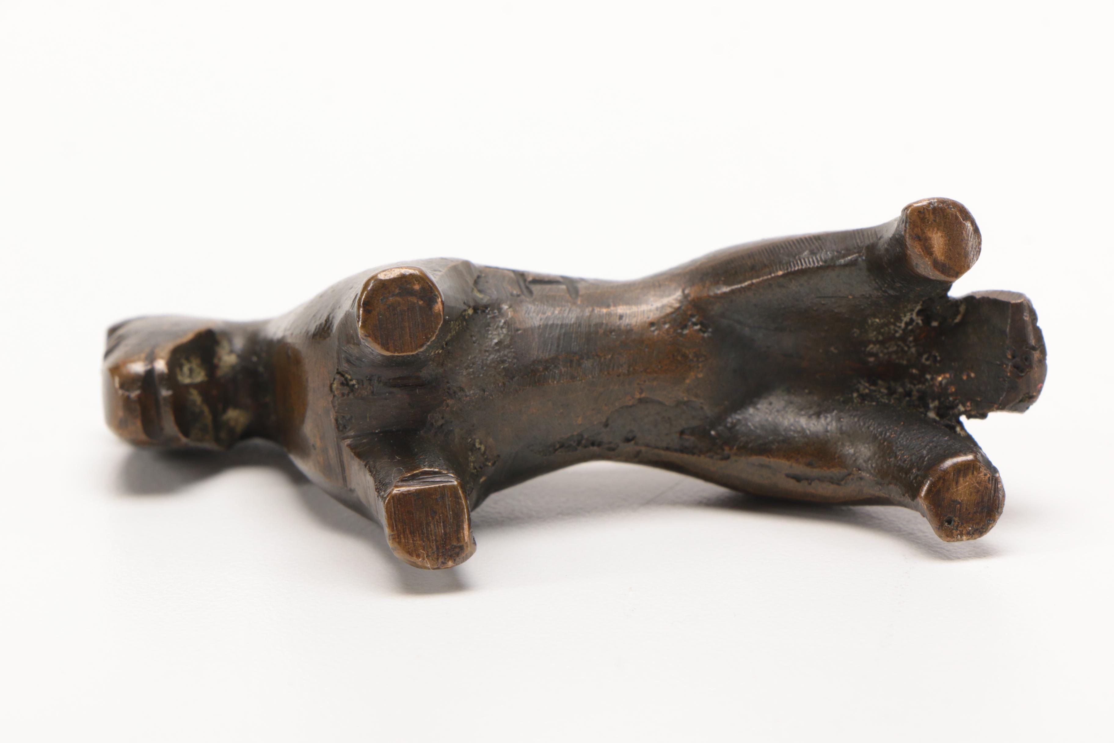 Archaic Style Miniature Bronze Figure of a Horse