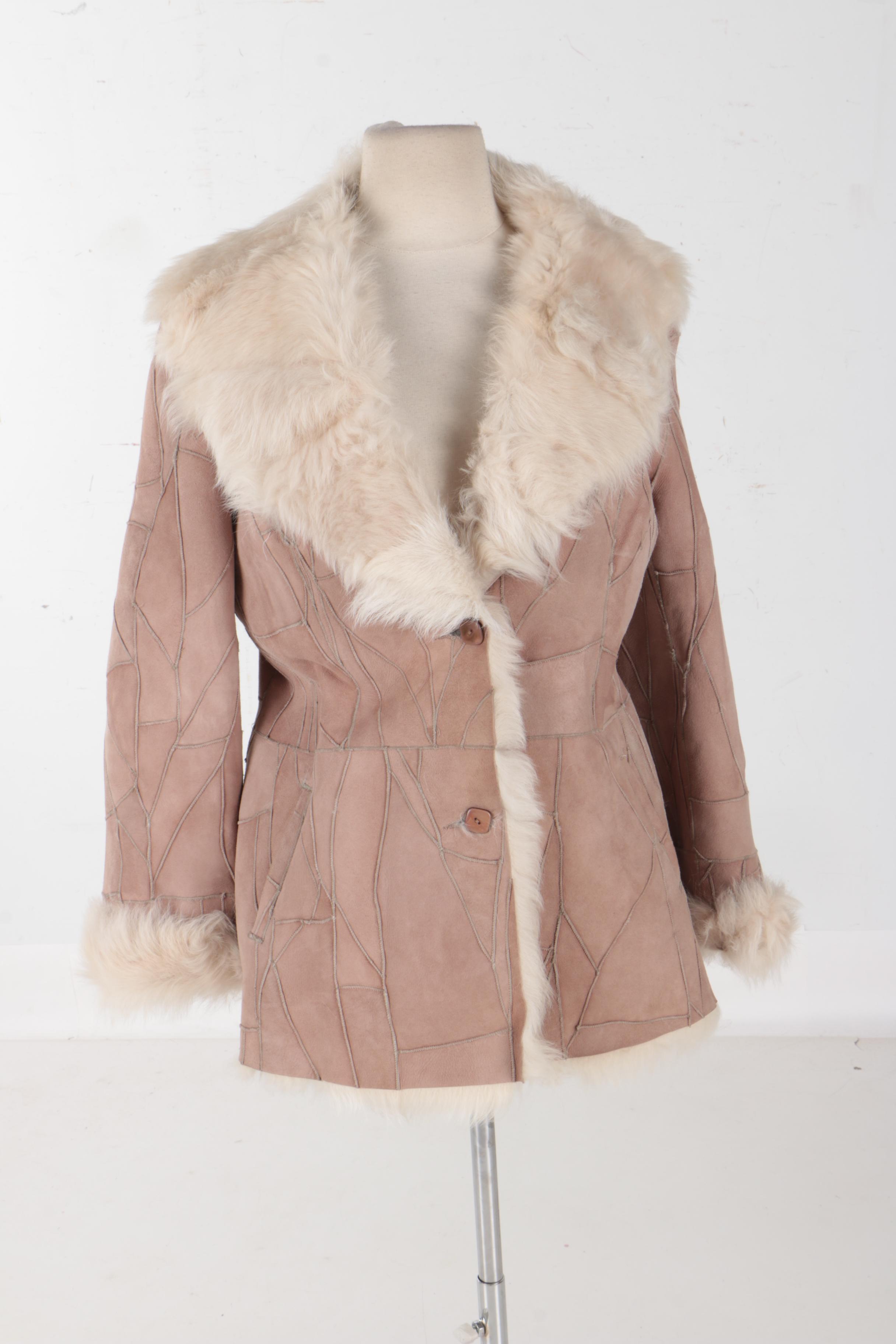 Women's Tan Shearling Jacket