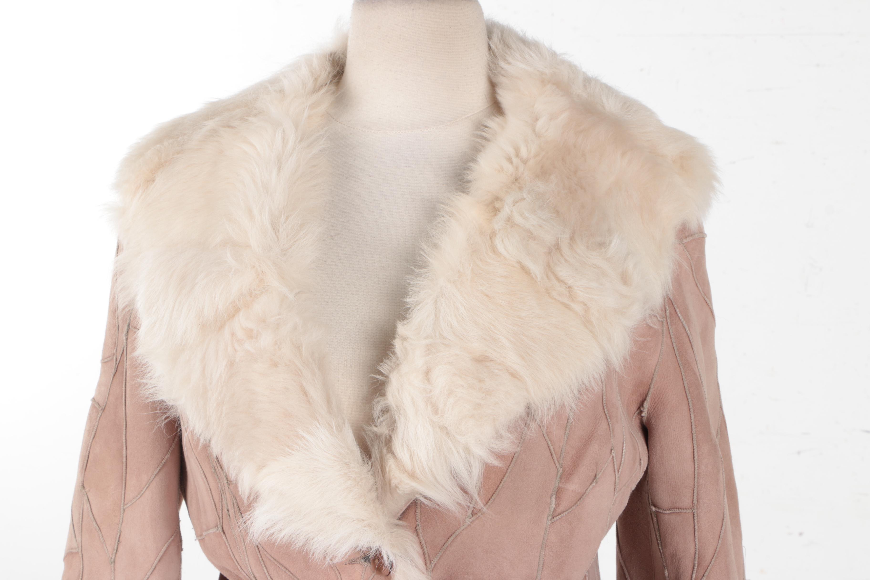 Women's Tan Shearling Jacket