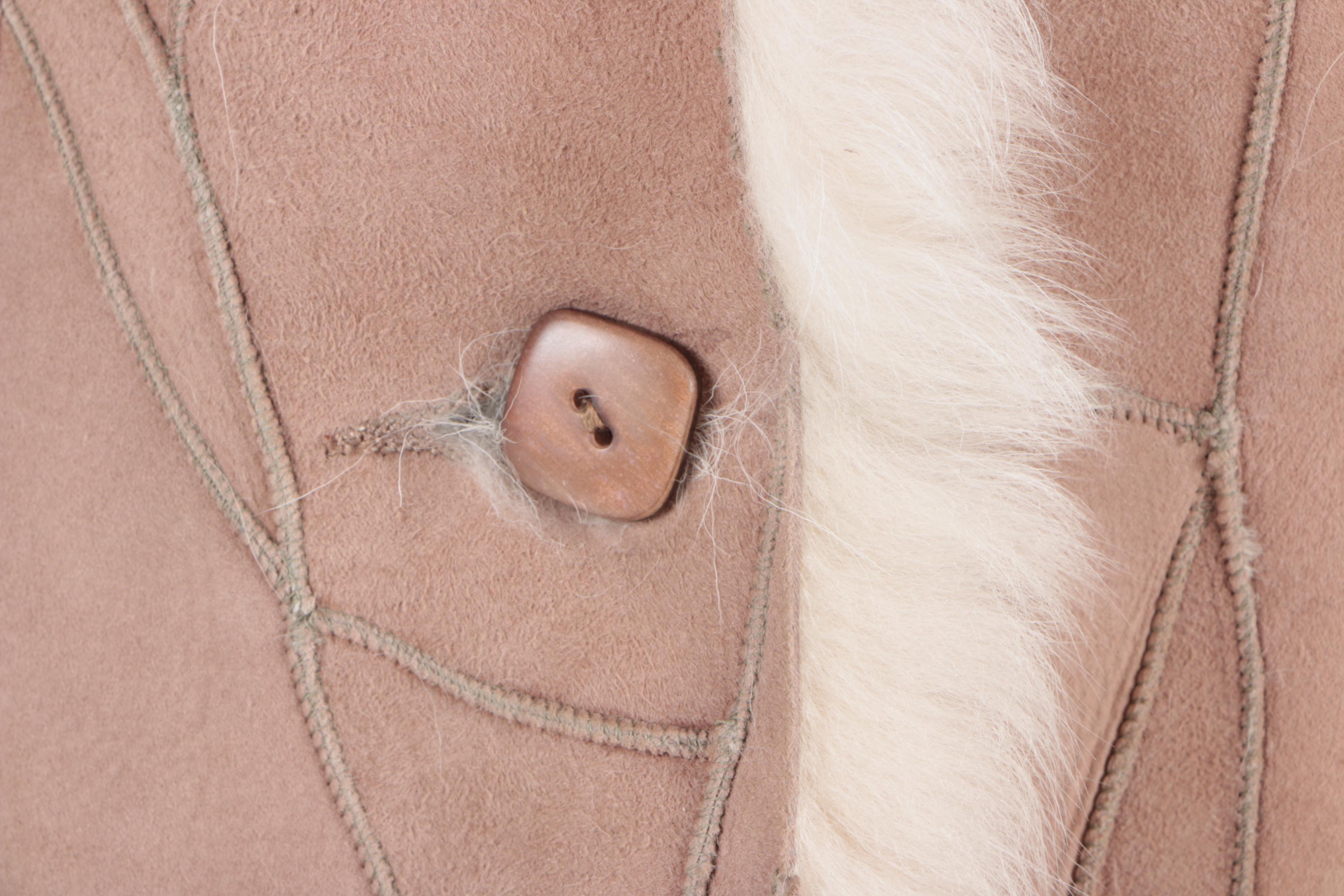 Women's Tan Shearling Jacket