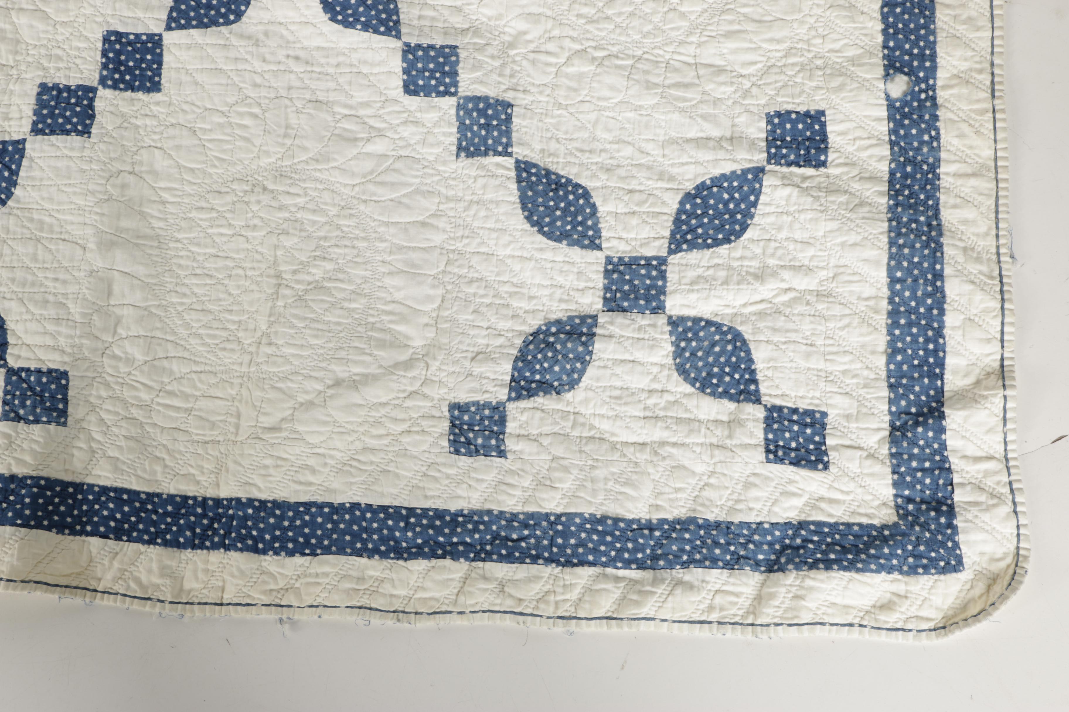 Hand Stitched Quilts Including "Feather Wreath"