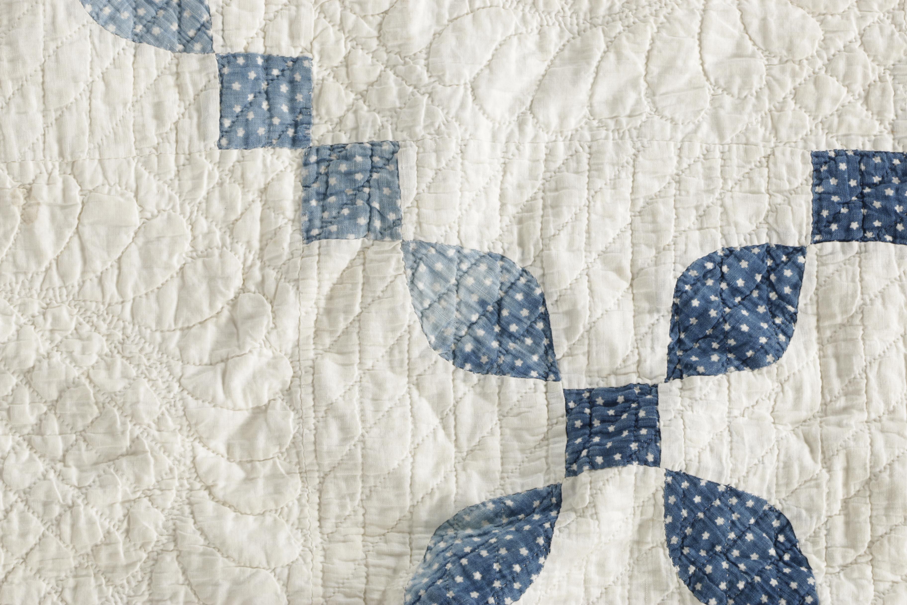 Hand Stitched Quilts Including "Feather Wreath"