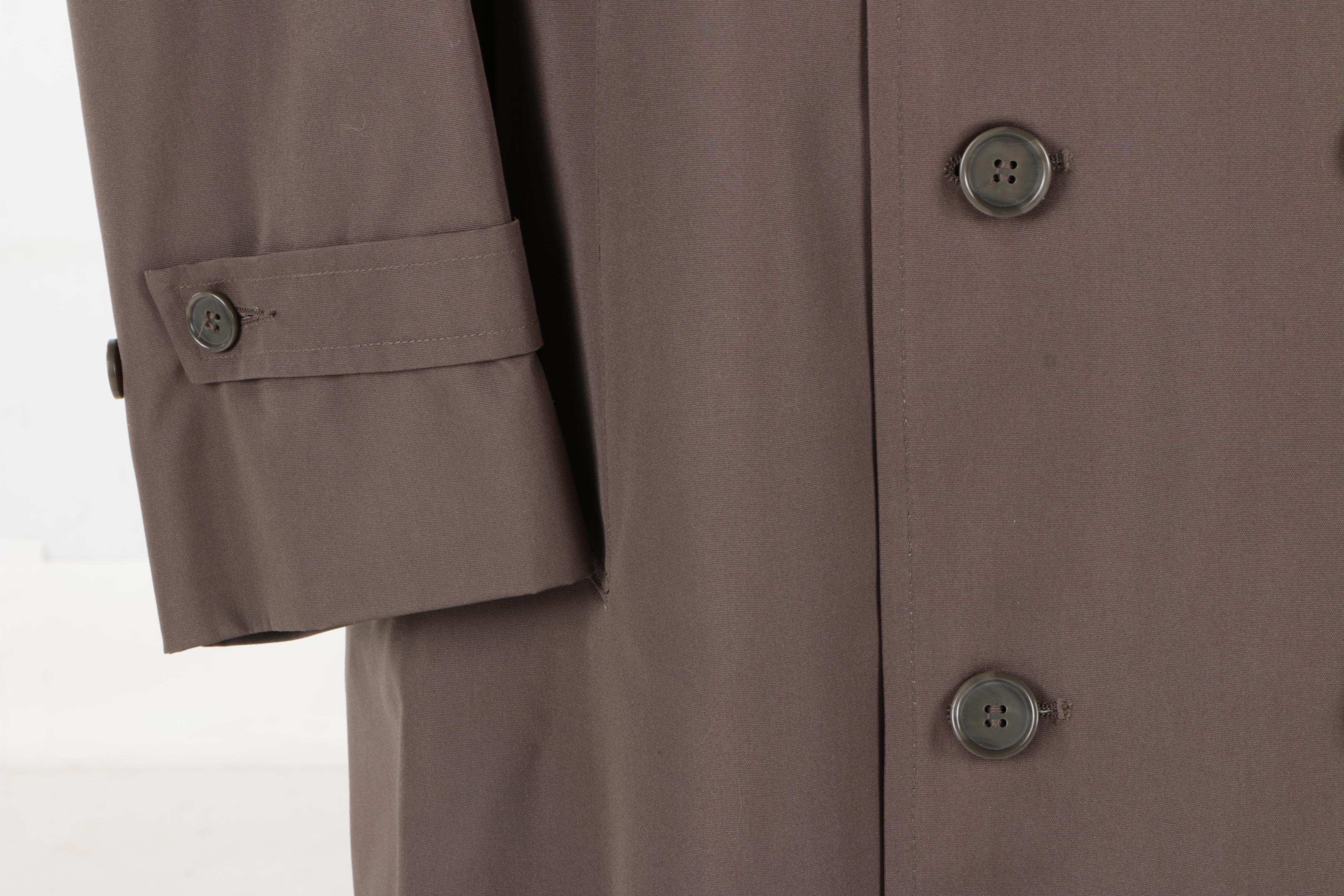 Men's Gray London Fog Trench Coat