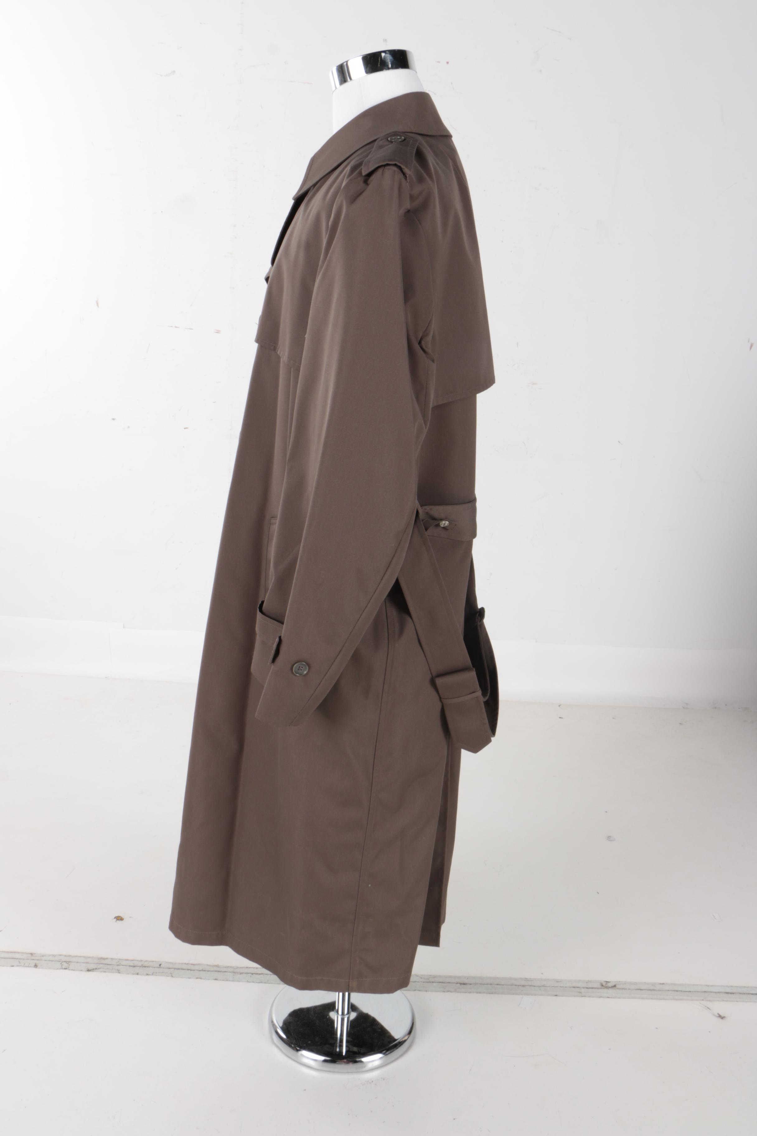 Men's Gray London Fog Trench Coat