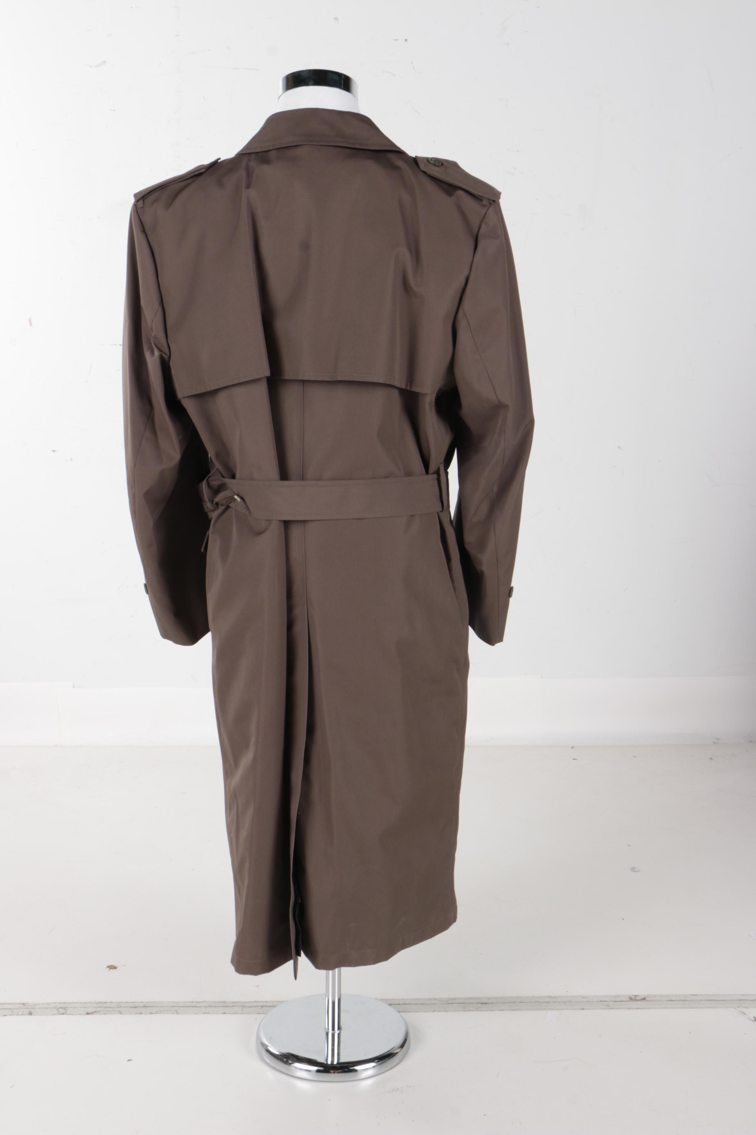 Men's Gray London Fog Trench Coat