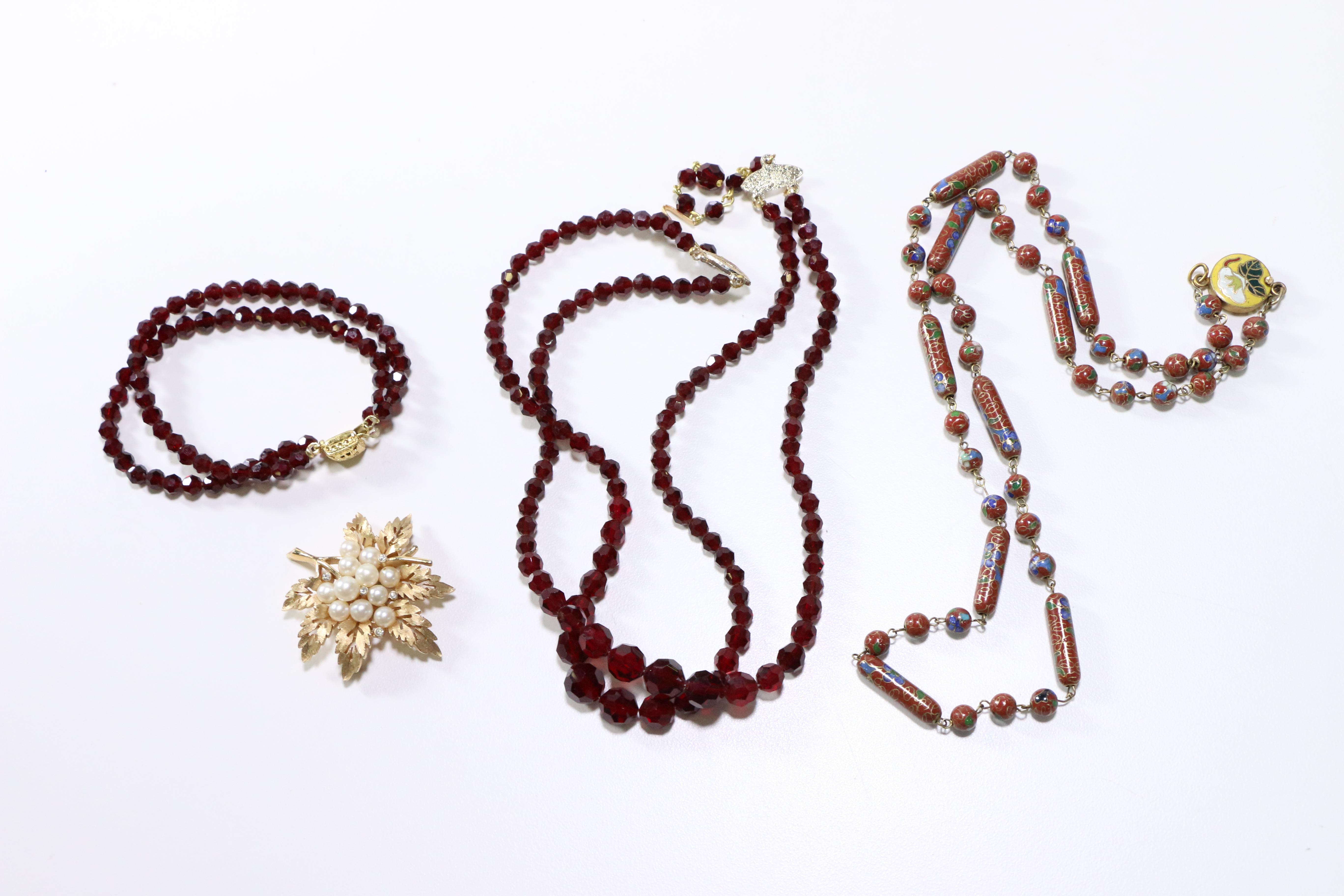 Vintage Costume Jewelry Including Beaded Necklaces