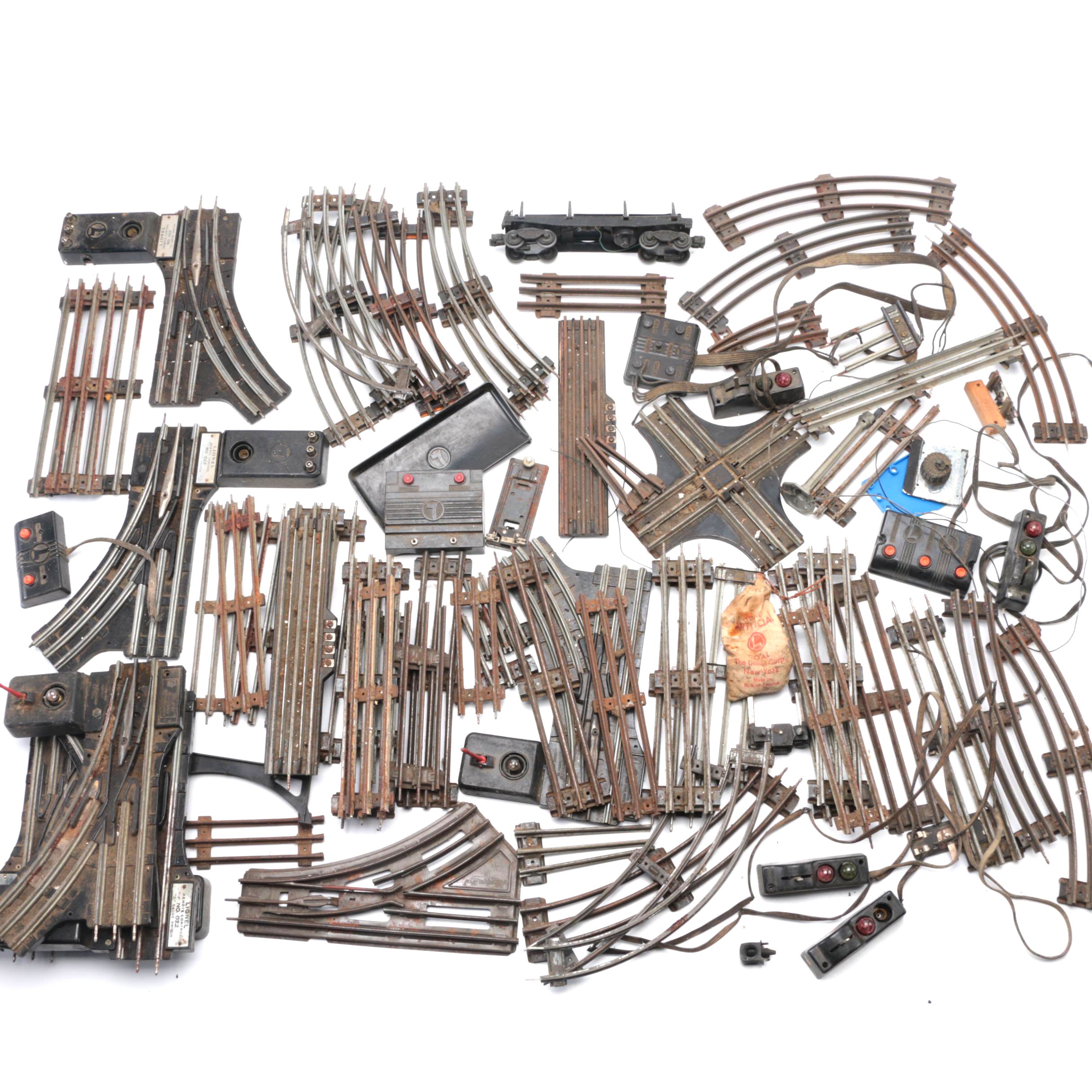 Collection of Train Tracks and Other Train Accessories