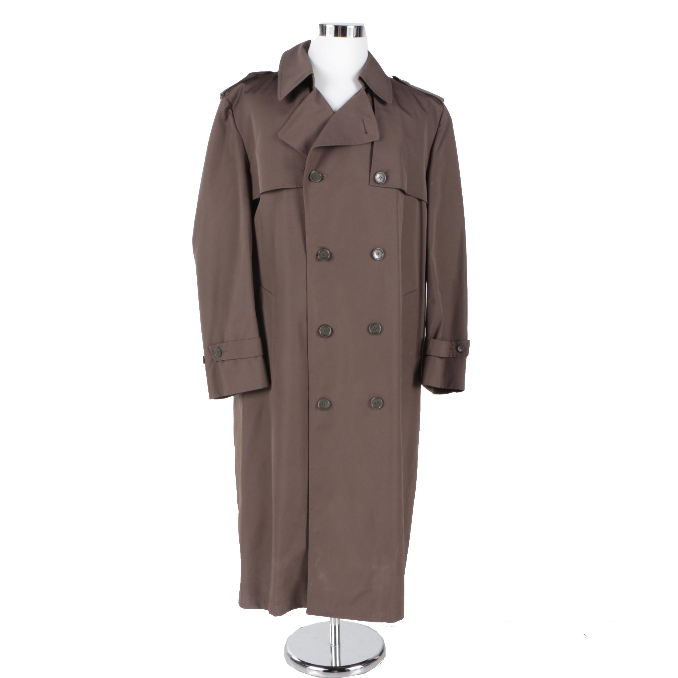 Men's Gray London Fog Trench Coat