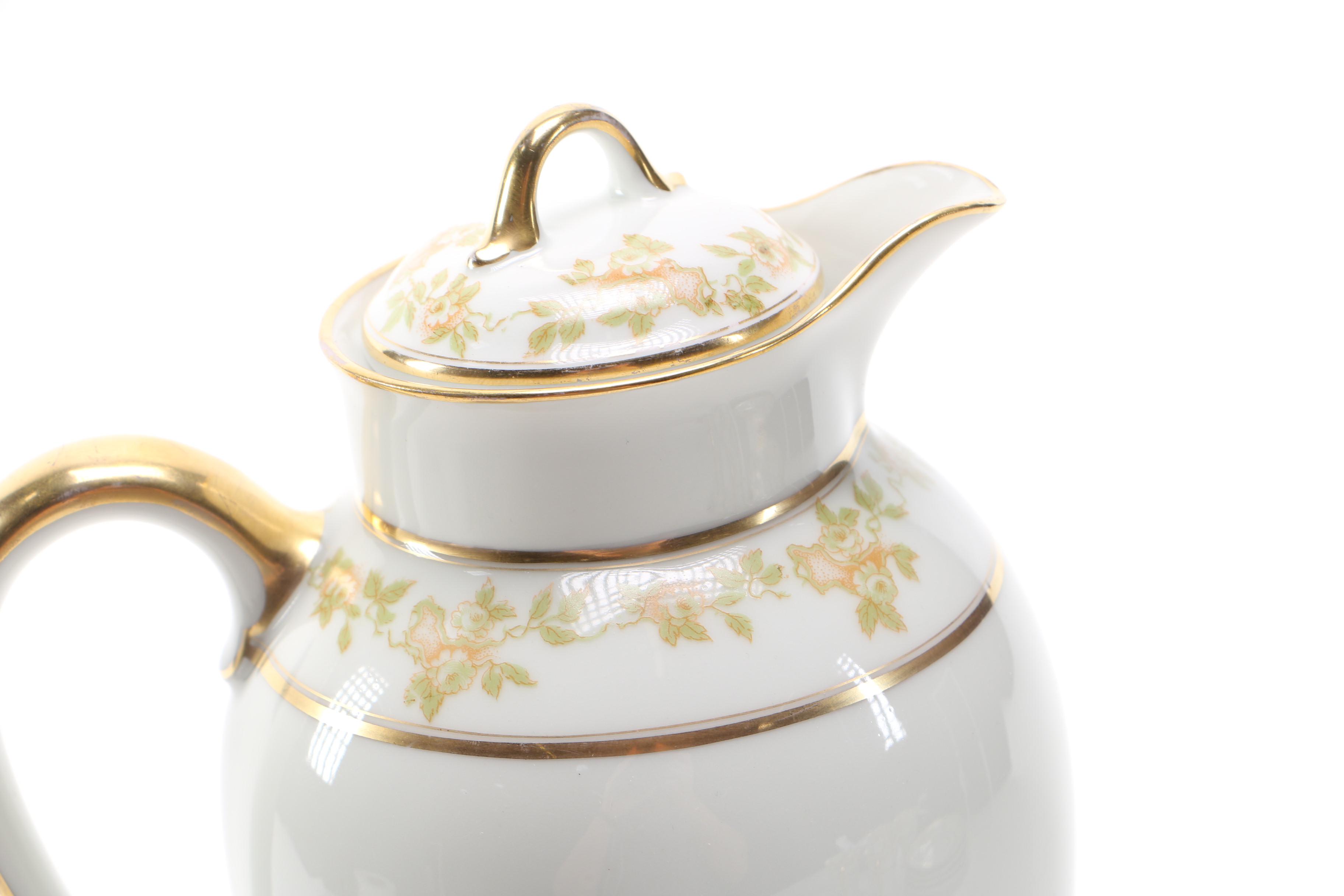 Antique C.H. Field Haviland Limoges Porcelain Hot Chocolate Set